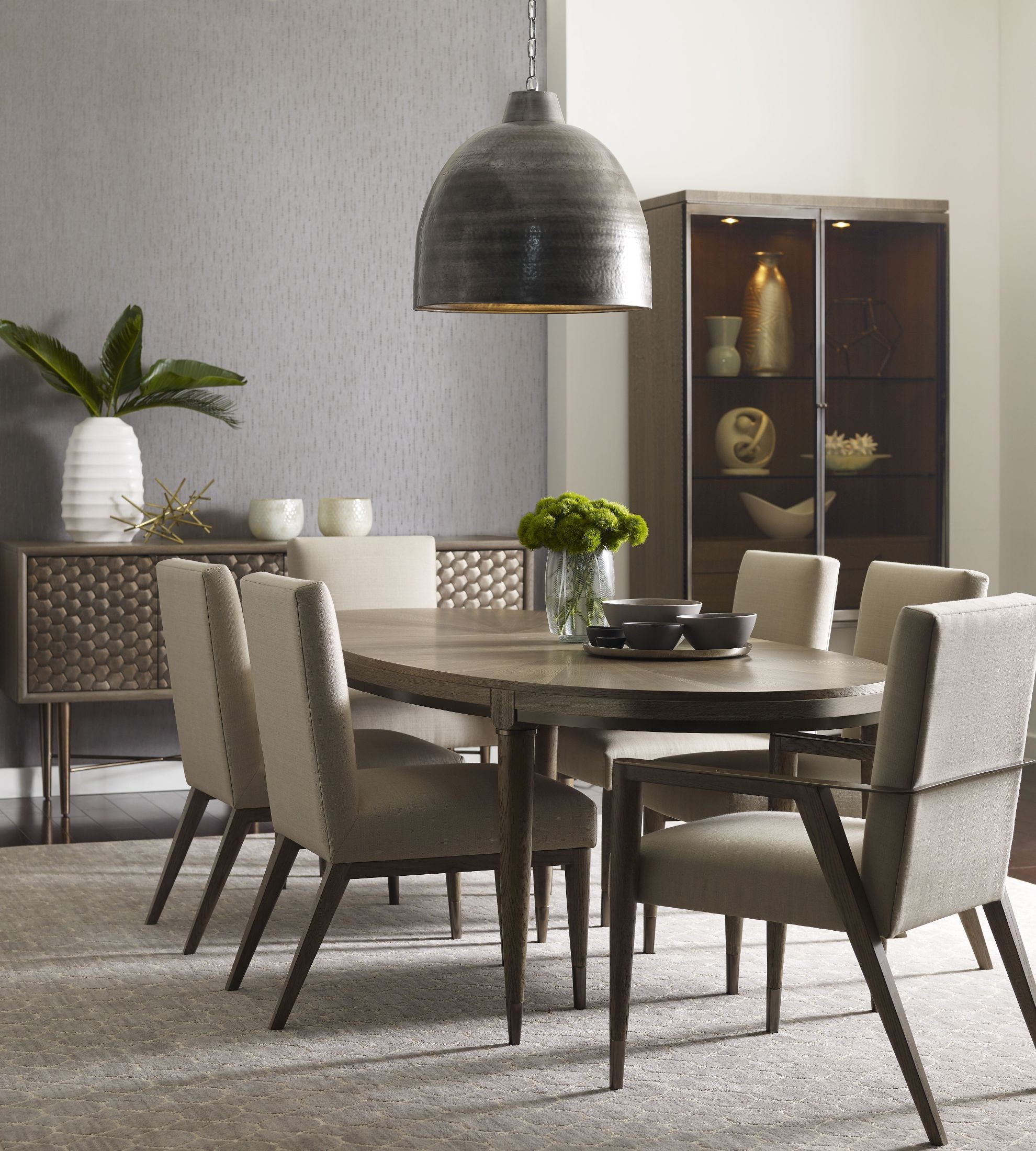 AD Modern Classics Dark Oak Espresso Stain Lloyd Extendable Oval Dining