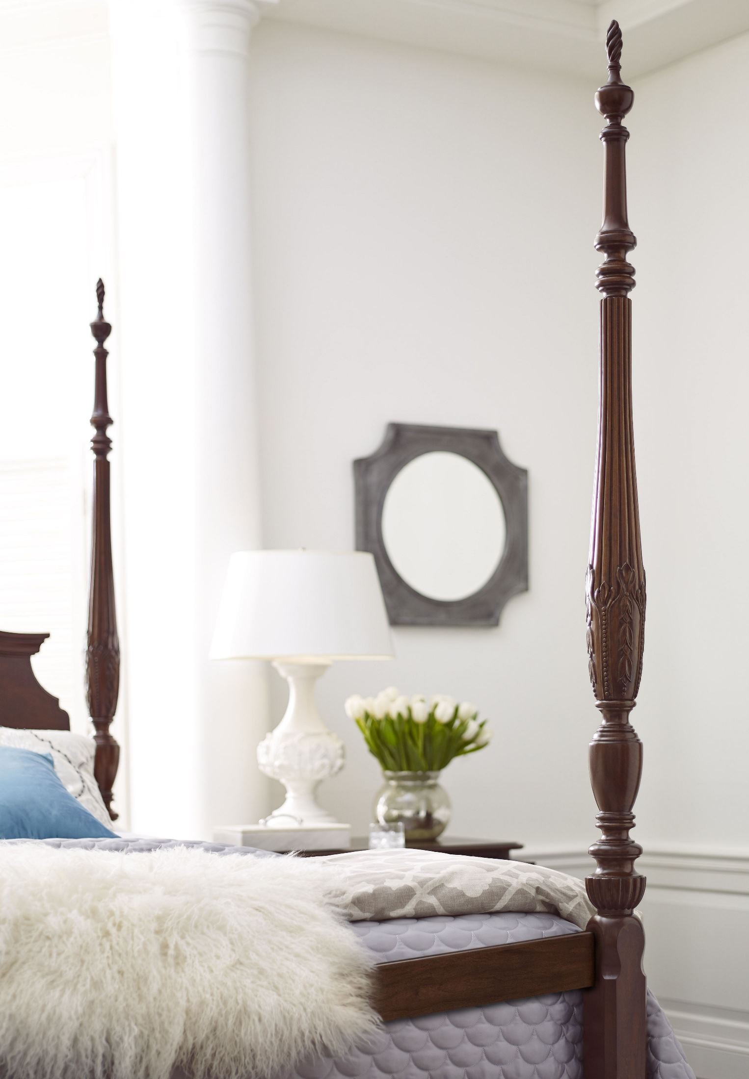 Hadleigh Rice Carved King Poster Bed from Kincaid Furniture Coleman