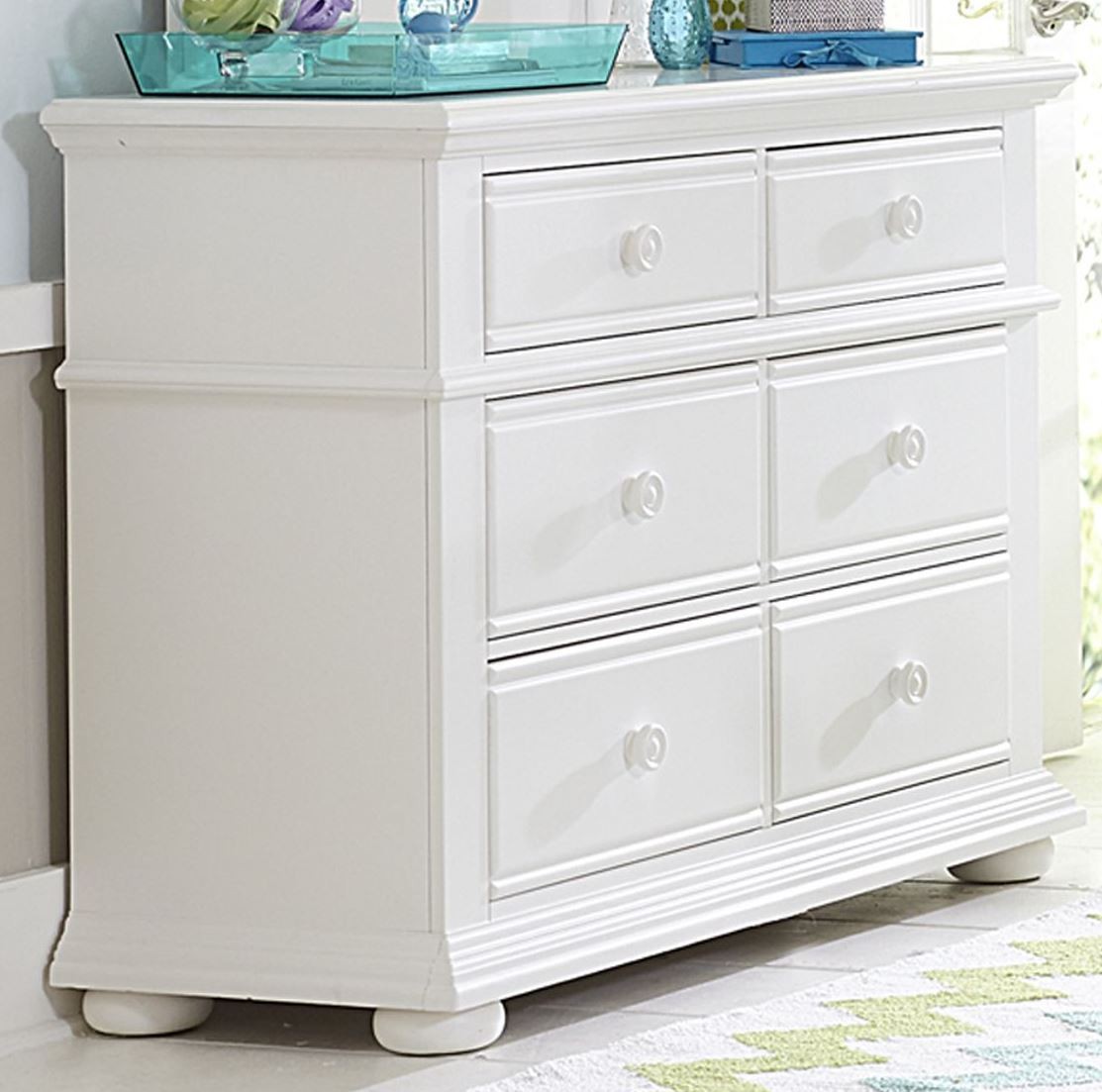 Summer House Oyster White 6 Drawer Dresser from Liberty Coleman Furniture