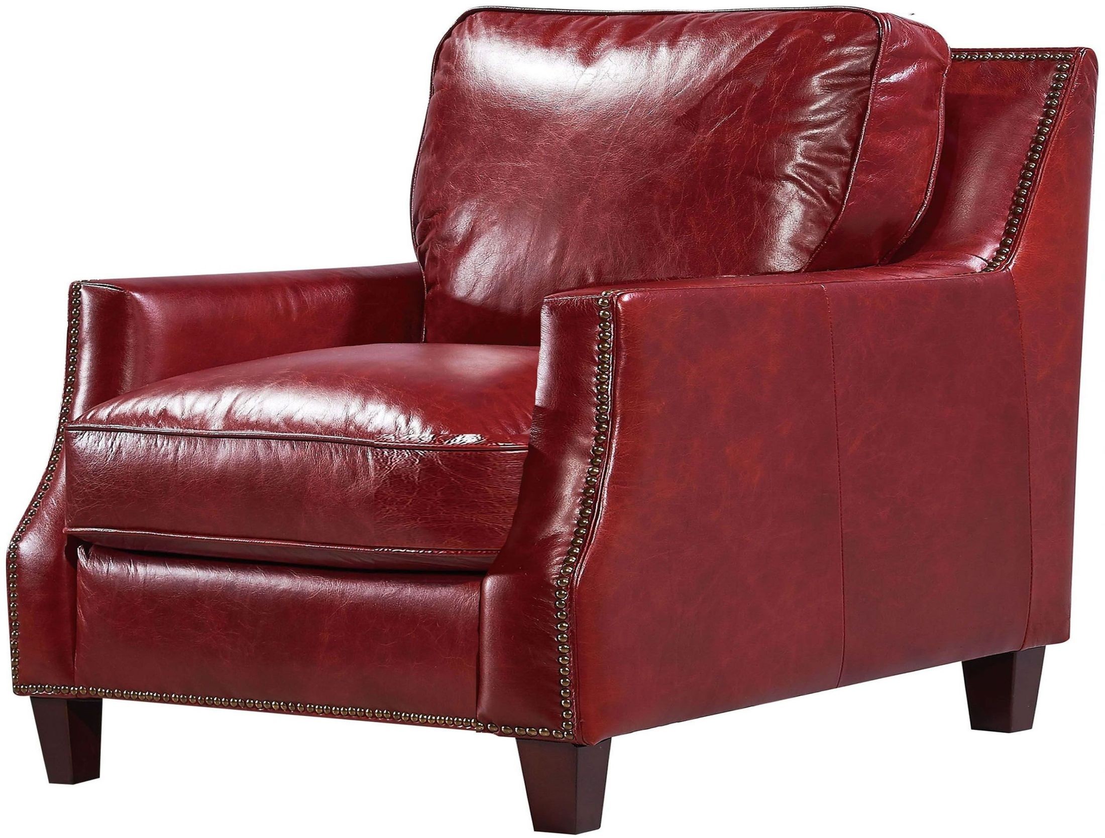 Oakridge Red Leather Chair from Luxe Leather Coleman