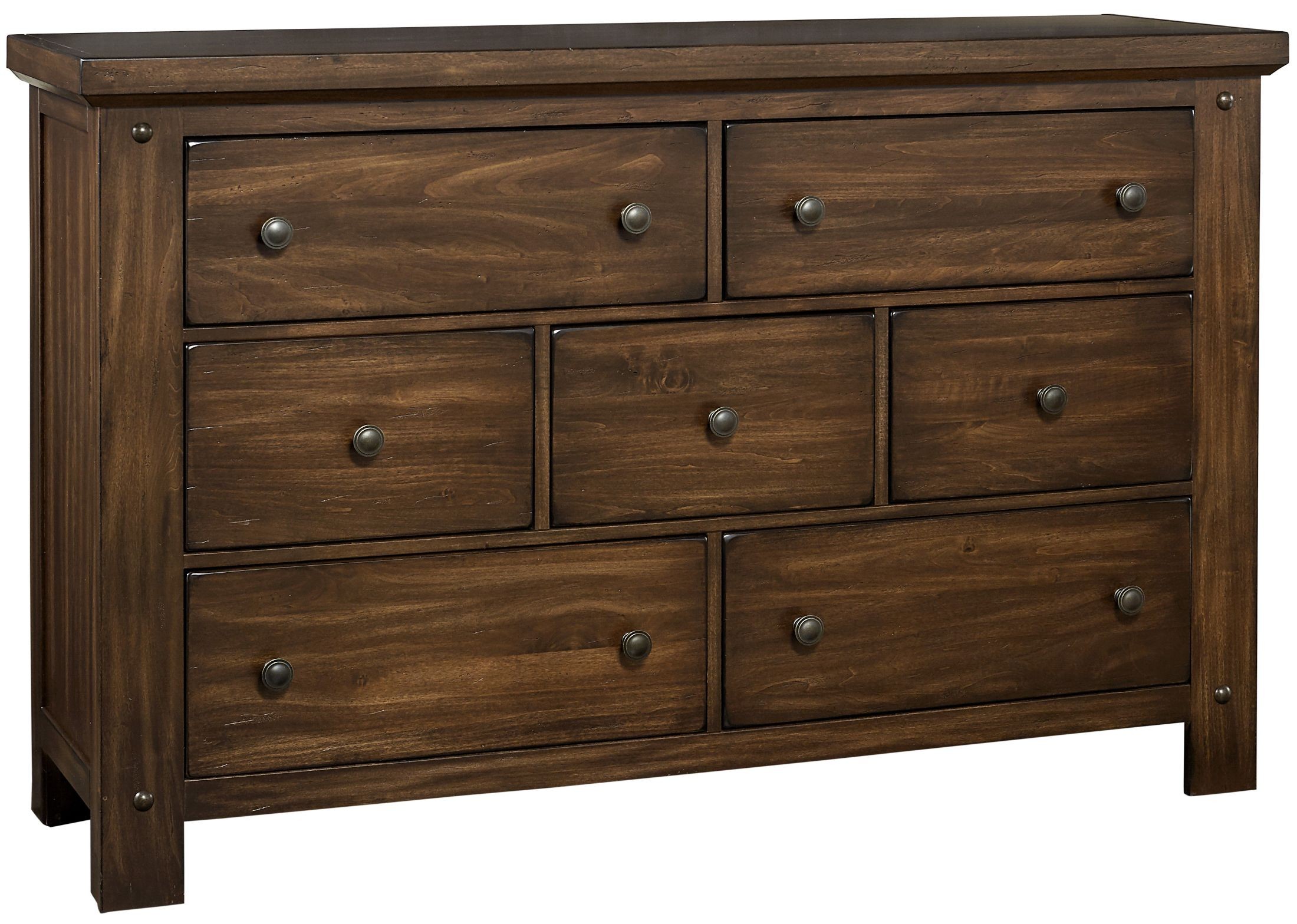 Collaboration Rustic Cherry 7 Drawer Dresser from Virginia House