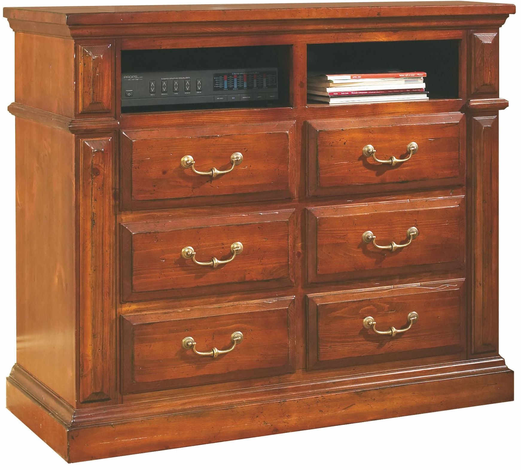 Torreon Antique Pine Panel Storage Bedroom Set from ...