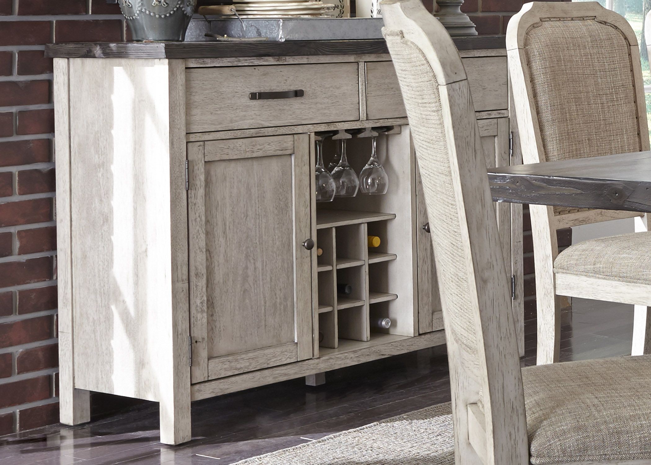 Willowrun Rustic White Sideboard from Liberty Coleman Furniture