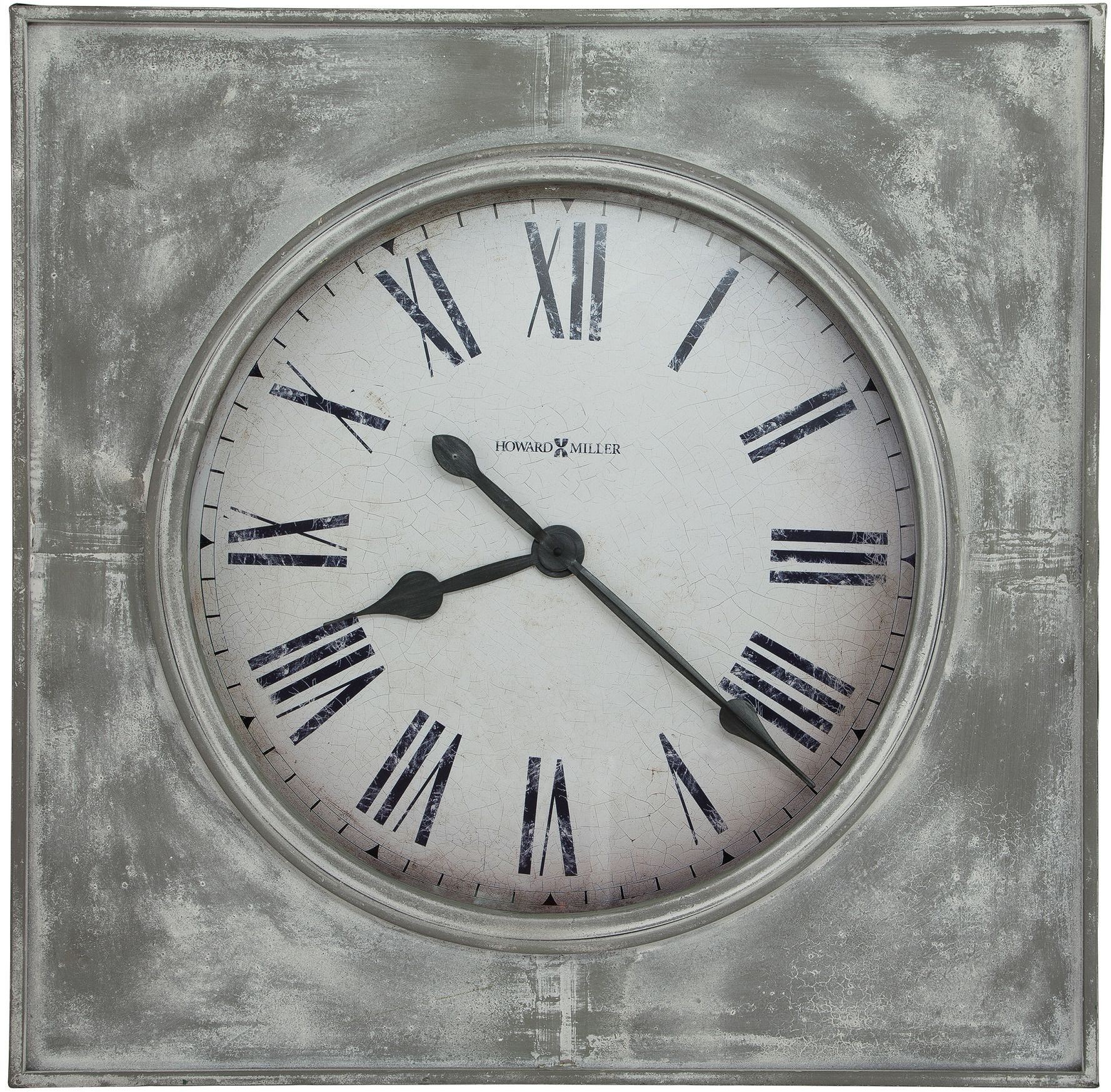 Bathazaar White and Gray Wall Clock from Howard Miller Coleman Furniture