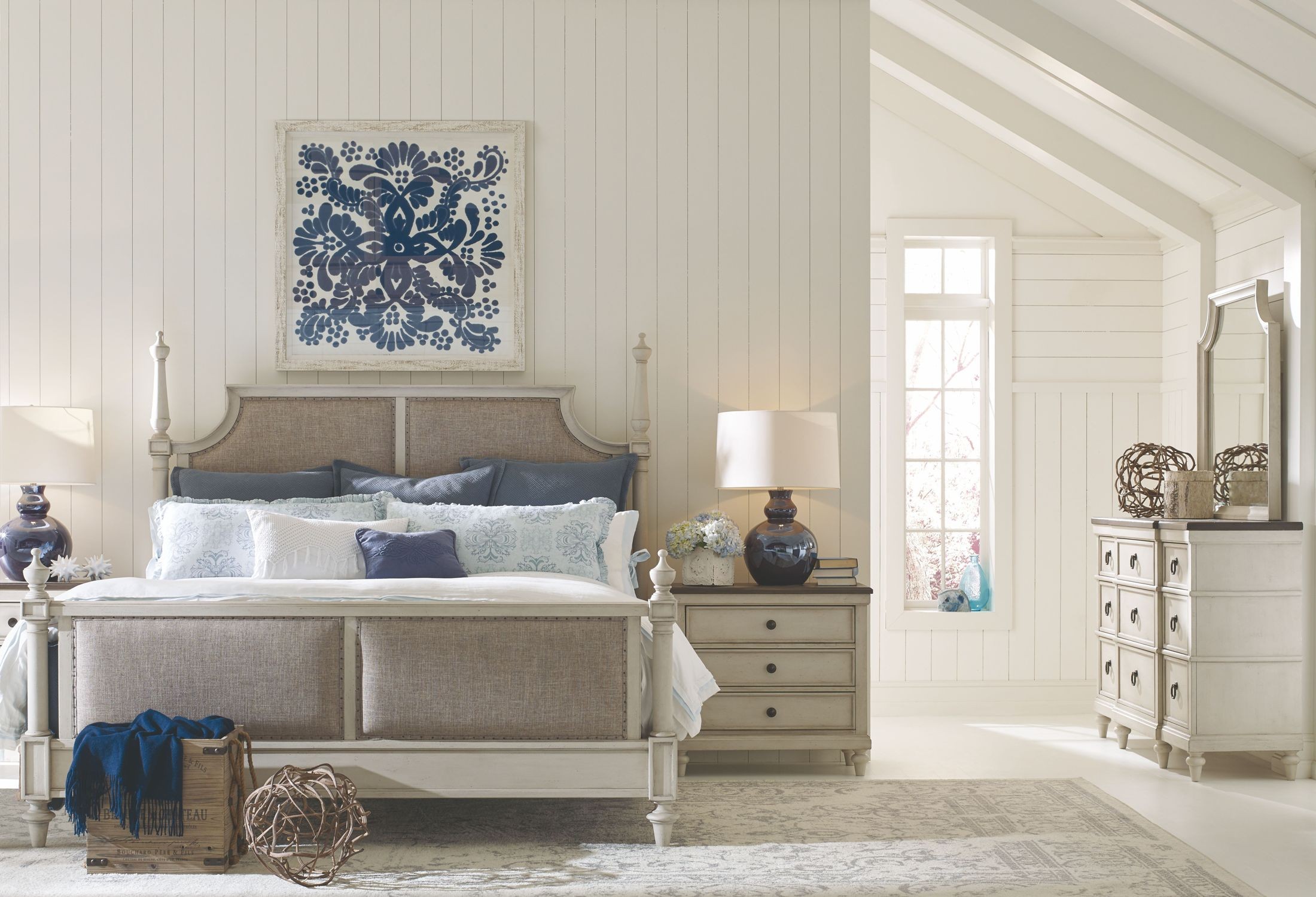 Brookhaven Vintage Linen 3 Drawer Nightstand from Legacy Classic