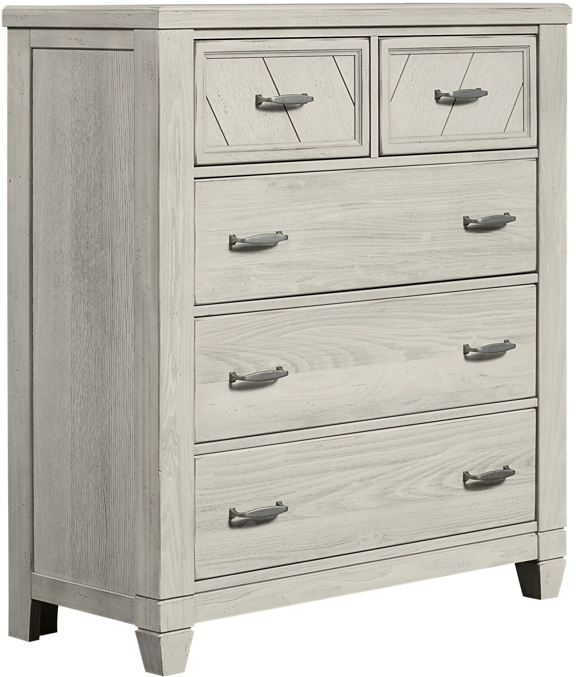 Rustic Cottage Rustic White 5 Drawer Chest from Vaughn Bassett