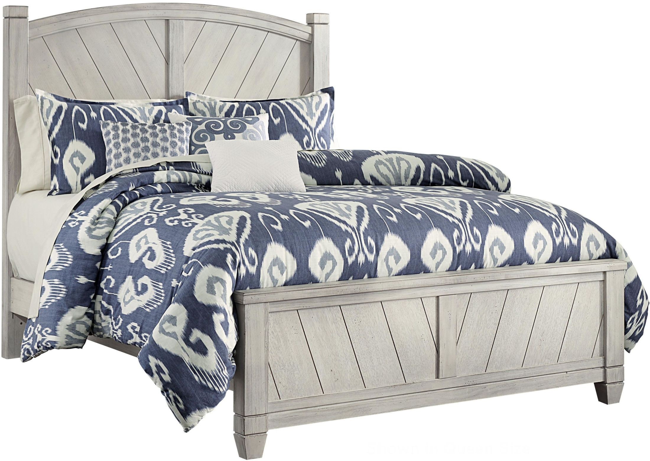 Rustic Cottage Rustic White Queen Panel Bed from Vaughn Bassett