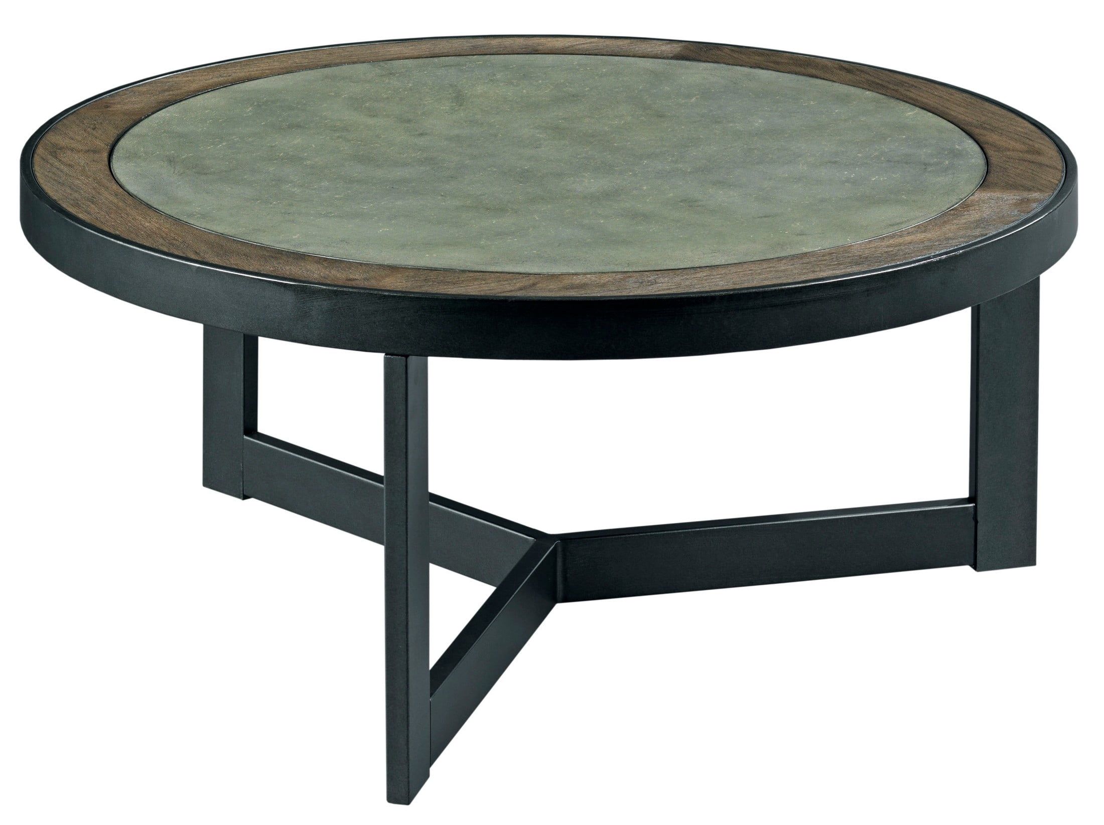 Graystone Dark Oak Round Cocktail Table from Hammary Coleman Furniture