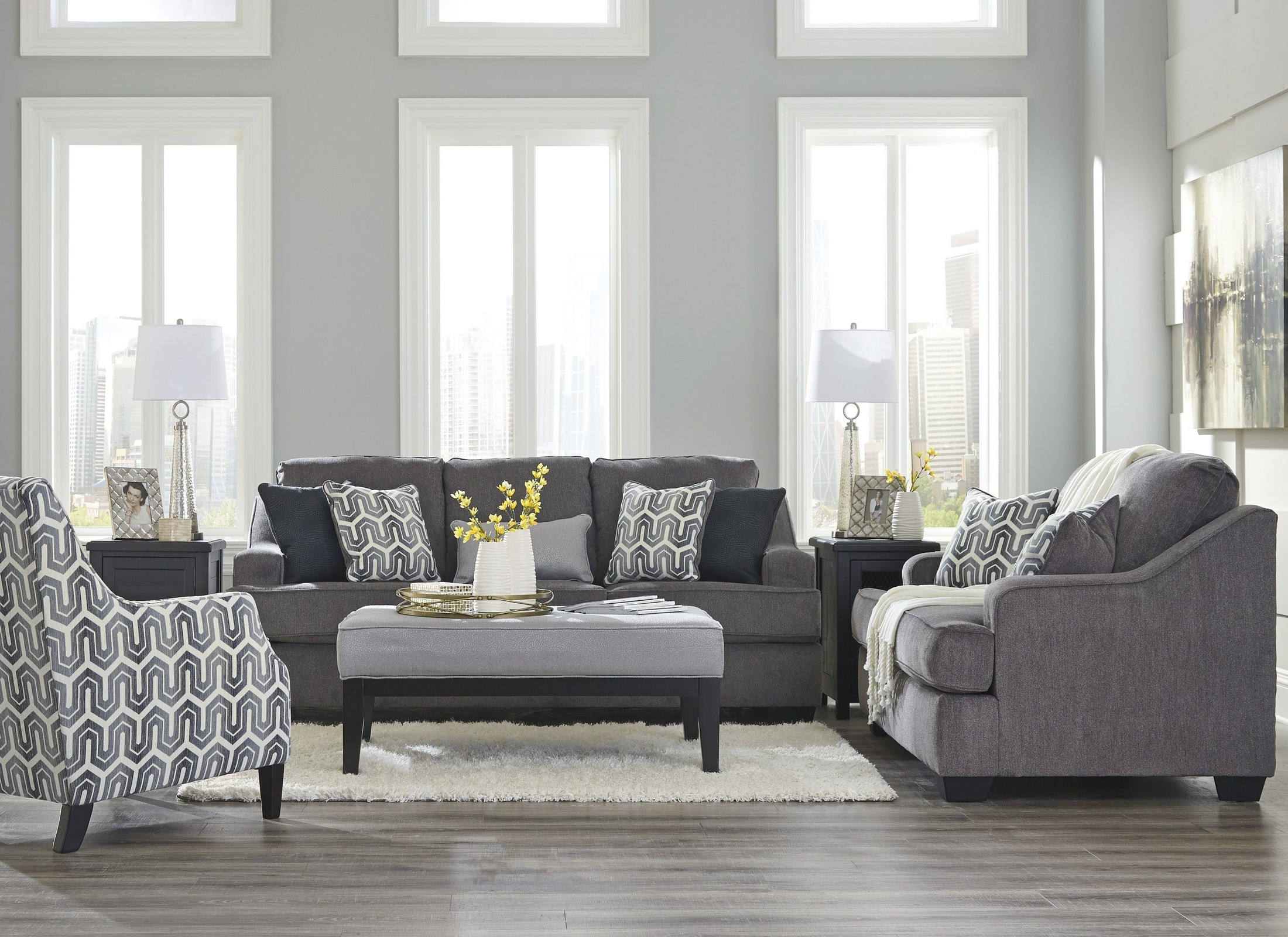 Gilmer Gunmetal Living Room Set from Ashley Coleman Furniture