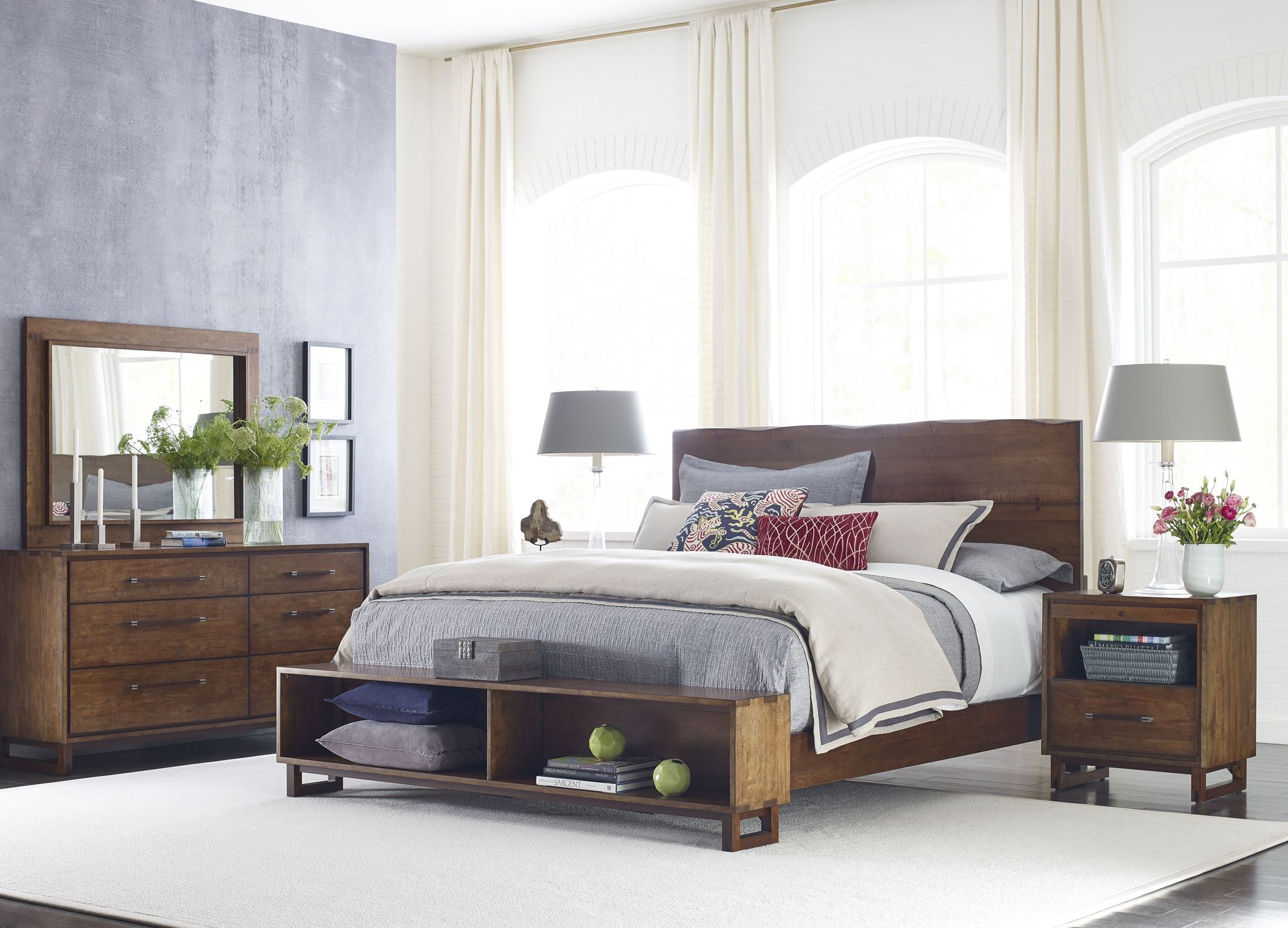 Traverse Brown Live Edge Platform Storage Bedroom Set from Kincaid