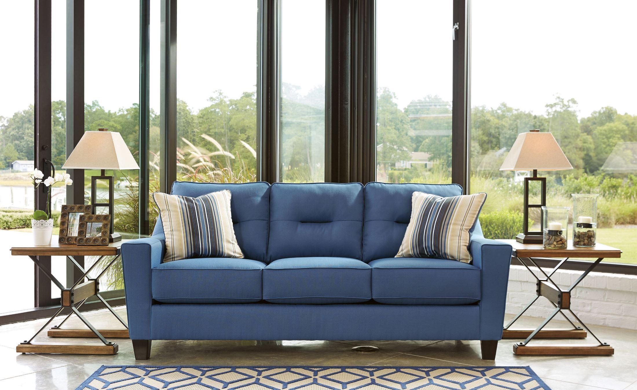 Forsan Nuvella Blue Queen Sofa Sleeper from Ashley Coleman Furniture