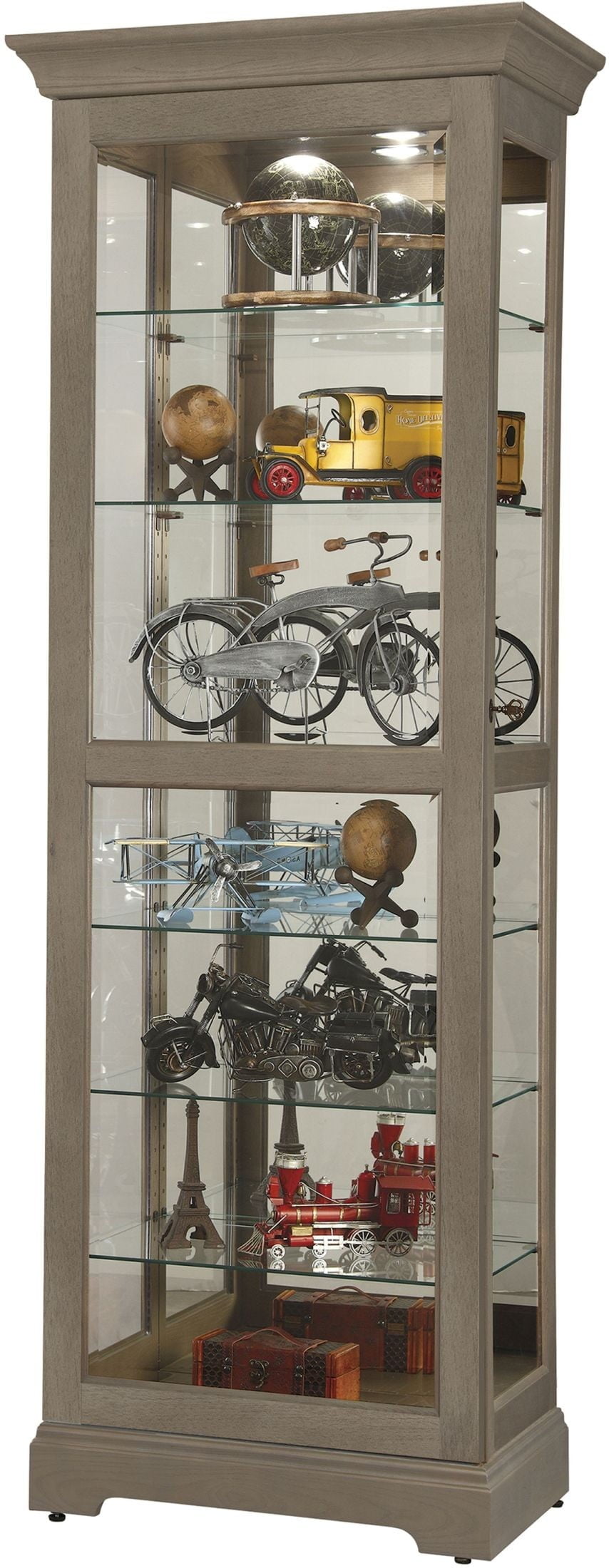 Martindale Vi Aged Grey Curio from Howard Miller Coleman