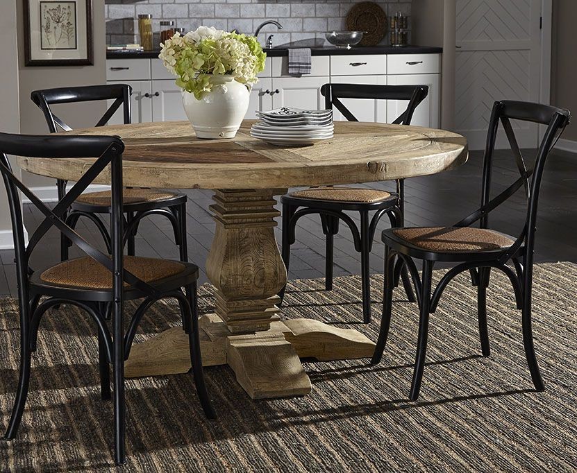 Manor House Distressed Round Dining Table from Furniture Classics