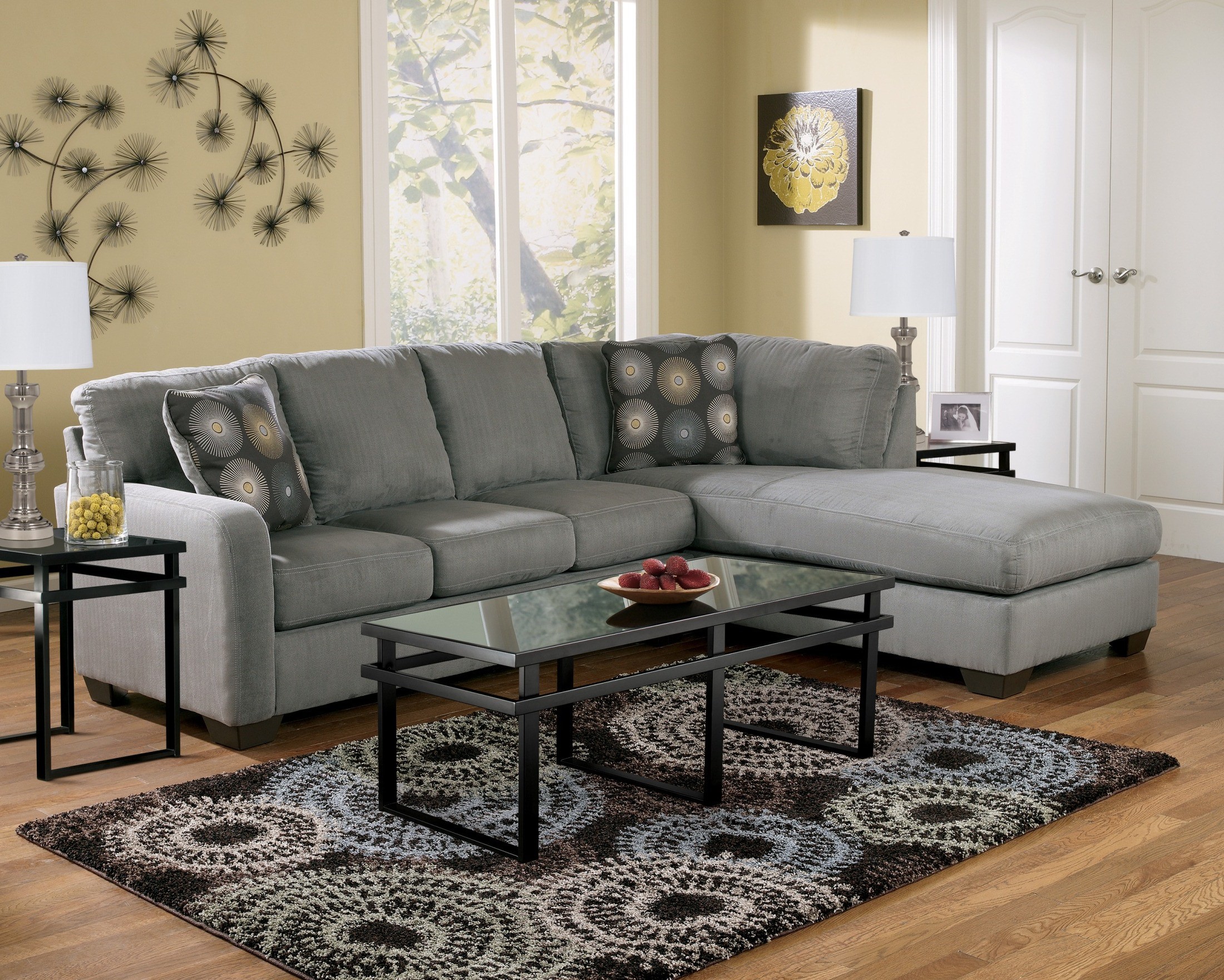 Zella Charcoal Right Arm Facing Sectional from Ashley (702001766