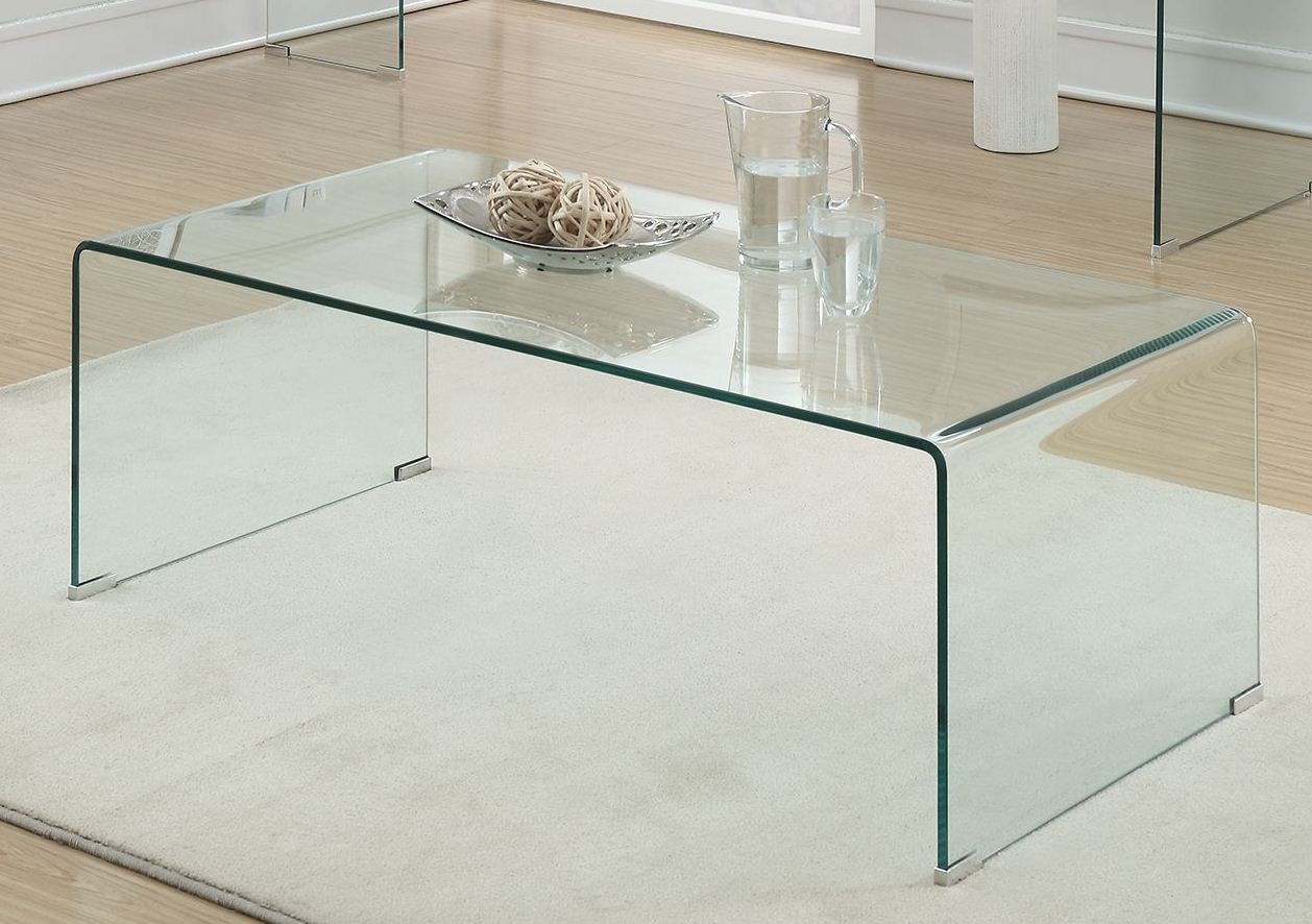 Clear Coffee Table from Coaster Coleman Furniture