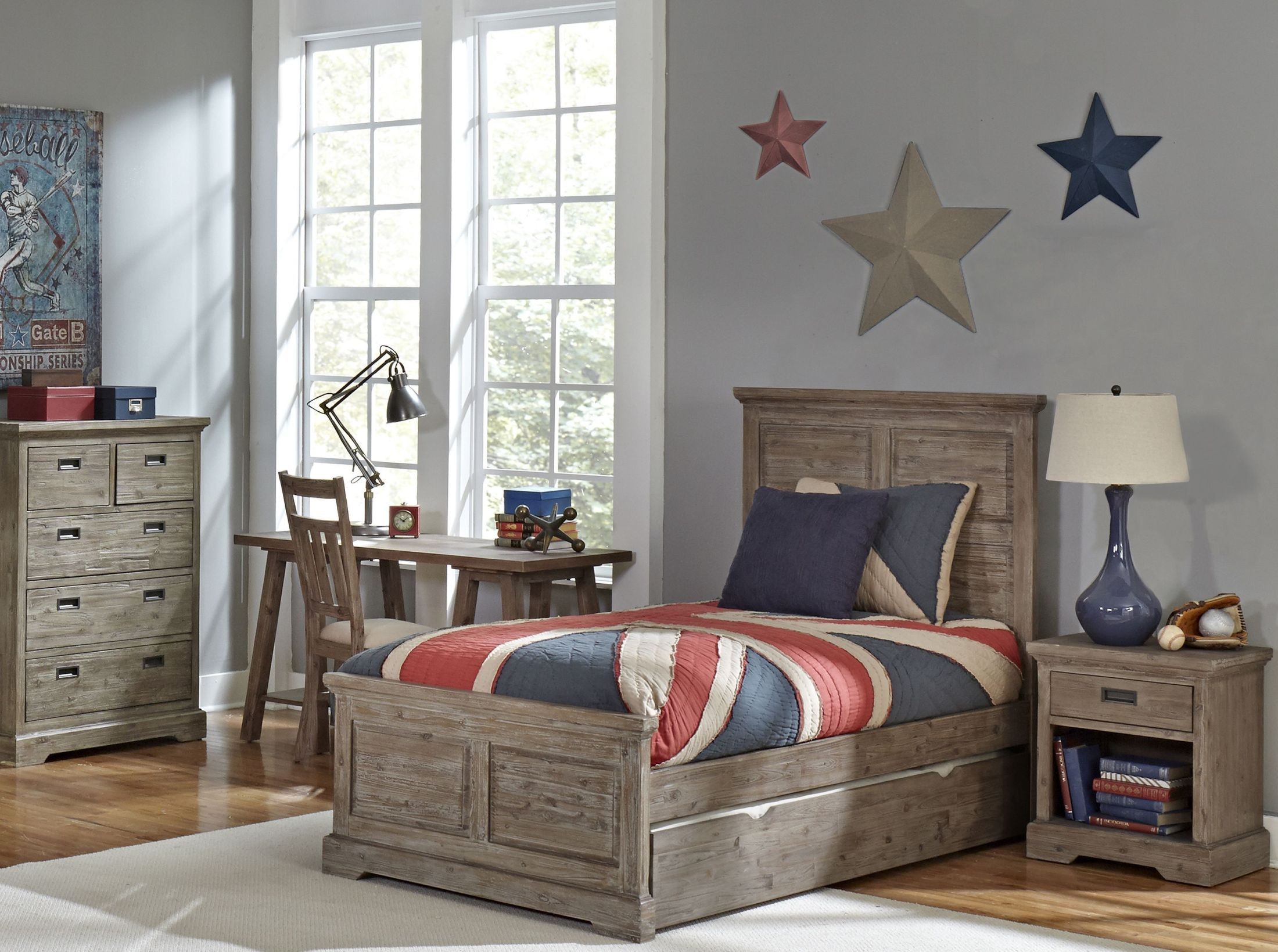 Oxford Cocoa William Youth Panel Bedroom Set with Trundle ...