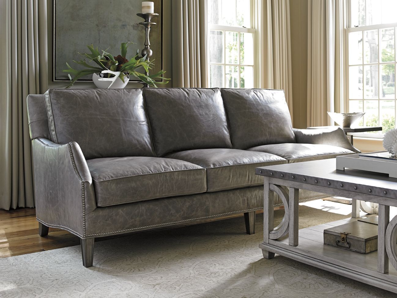 Oyster Bay Ashton Leather Sofa from Lexington Coleman Furniture
