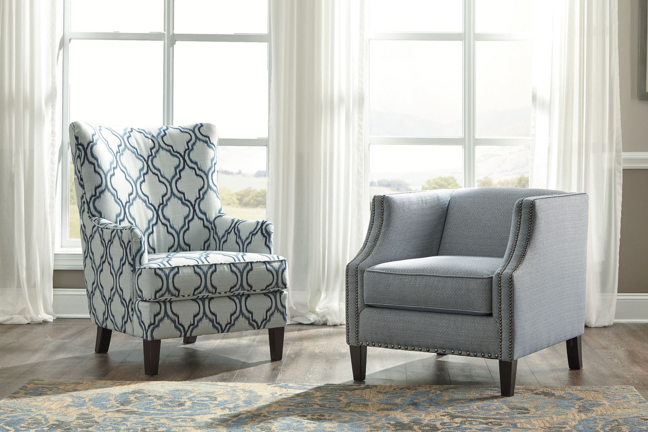 LaVernia Indigo Accent Chair from Ashley | Coleman Furniture