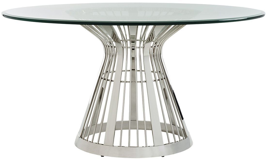 Ariana Riviera 54" round glass top Dining Table from Lexington