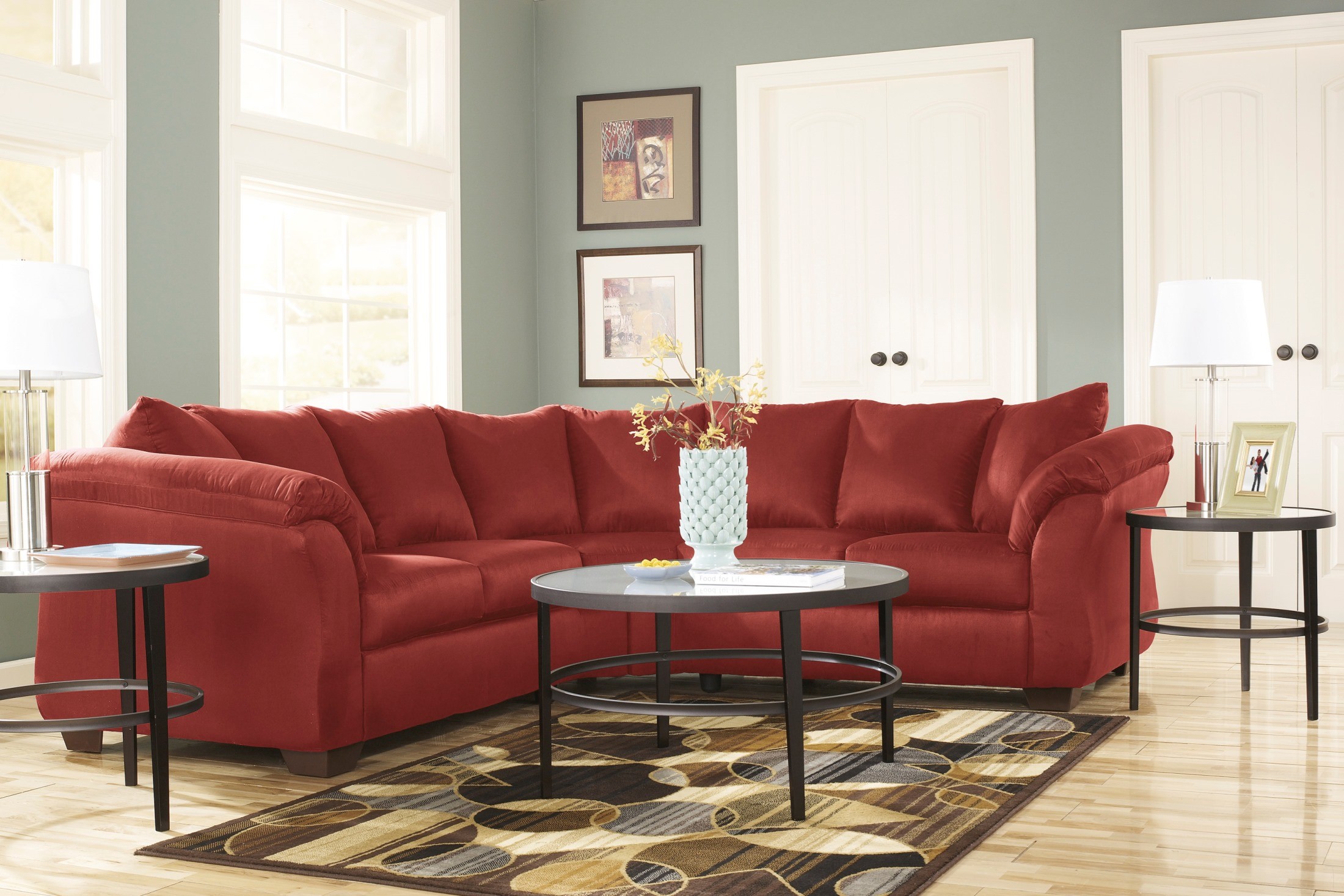 Darcy Salsa Sectional from Ashley (750015556) Coleman Furniture
