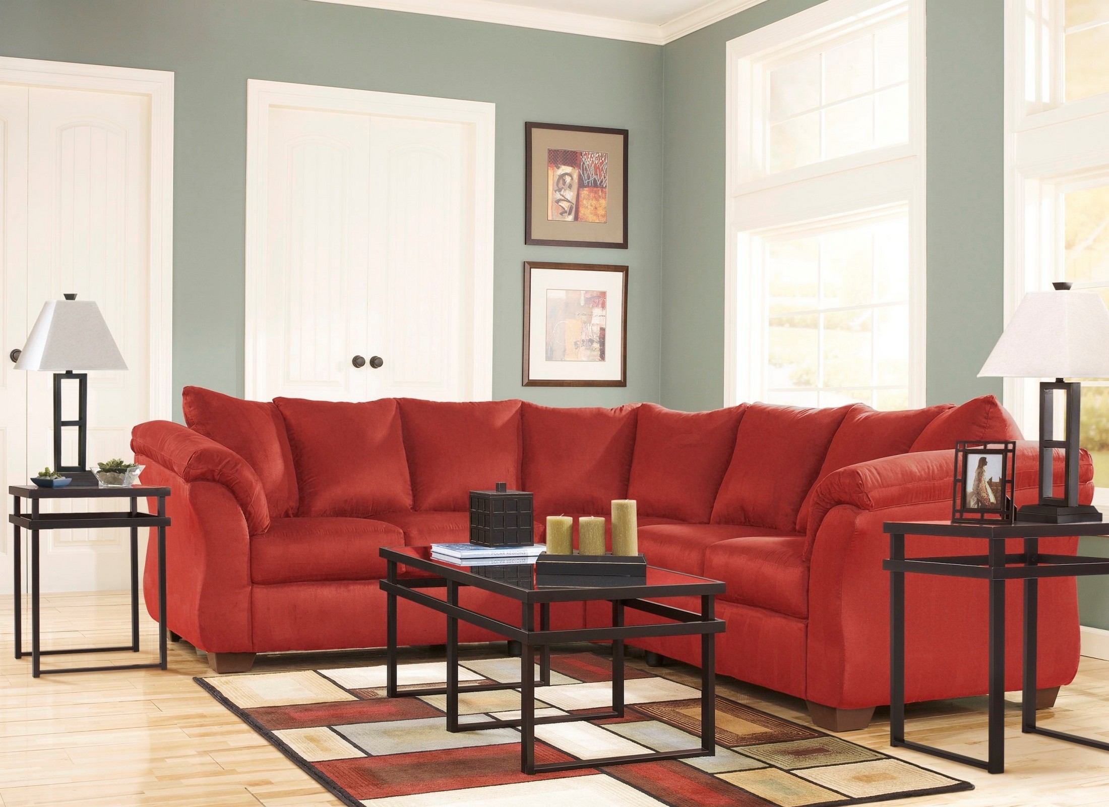 Darcy Salsa Sectional from Ashley (750015556) Coleman Furniture