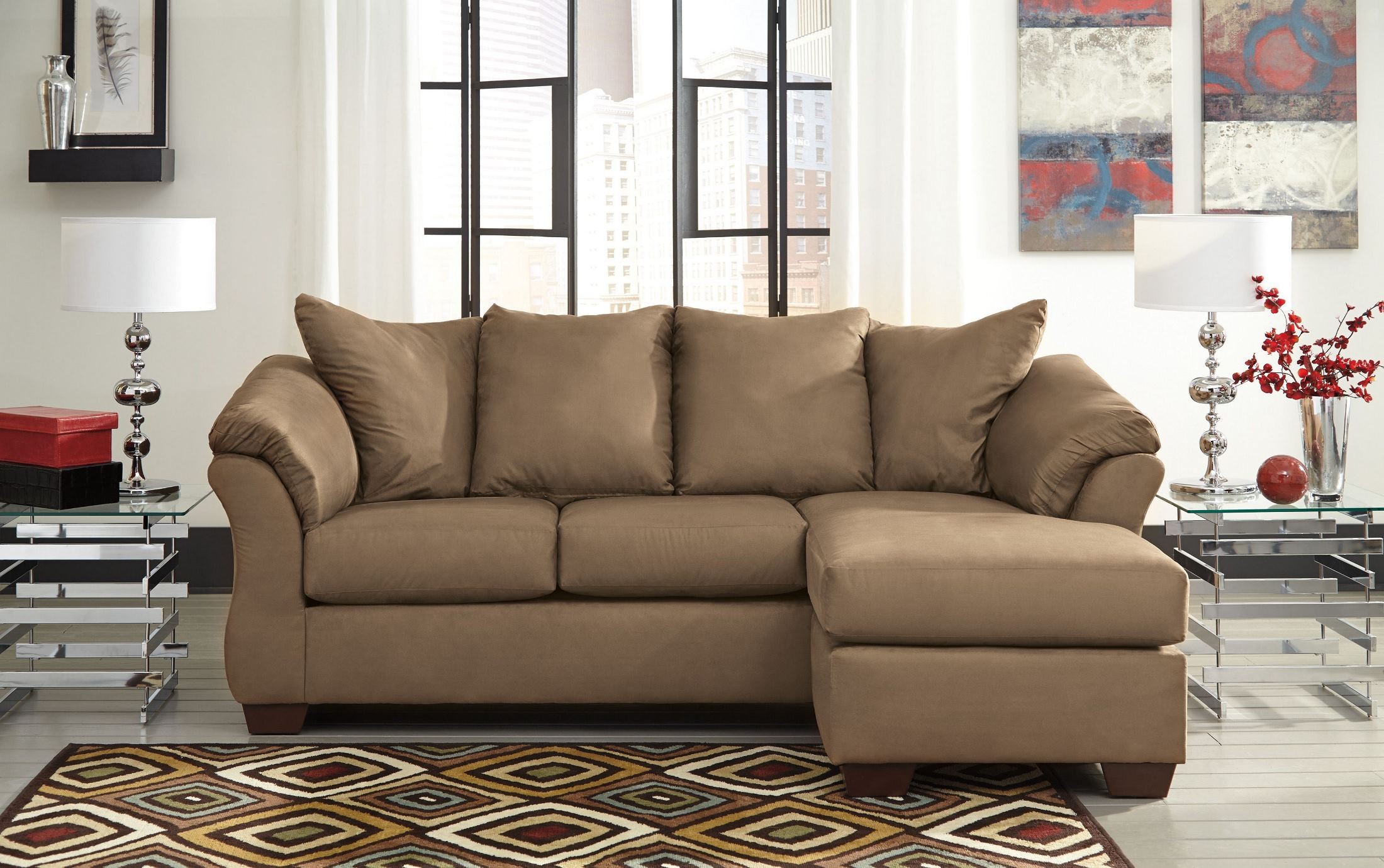 Darcy Mocha Chaise Sectional from Ashley (7500218) Coleman Furniture