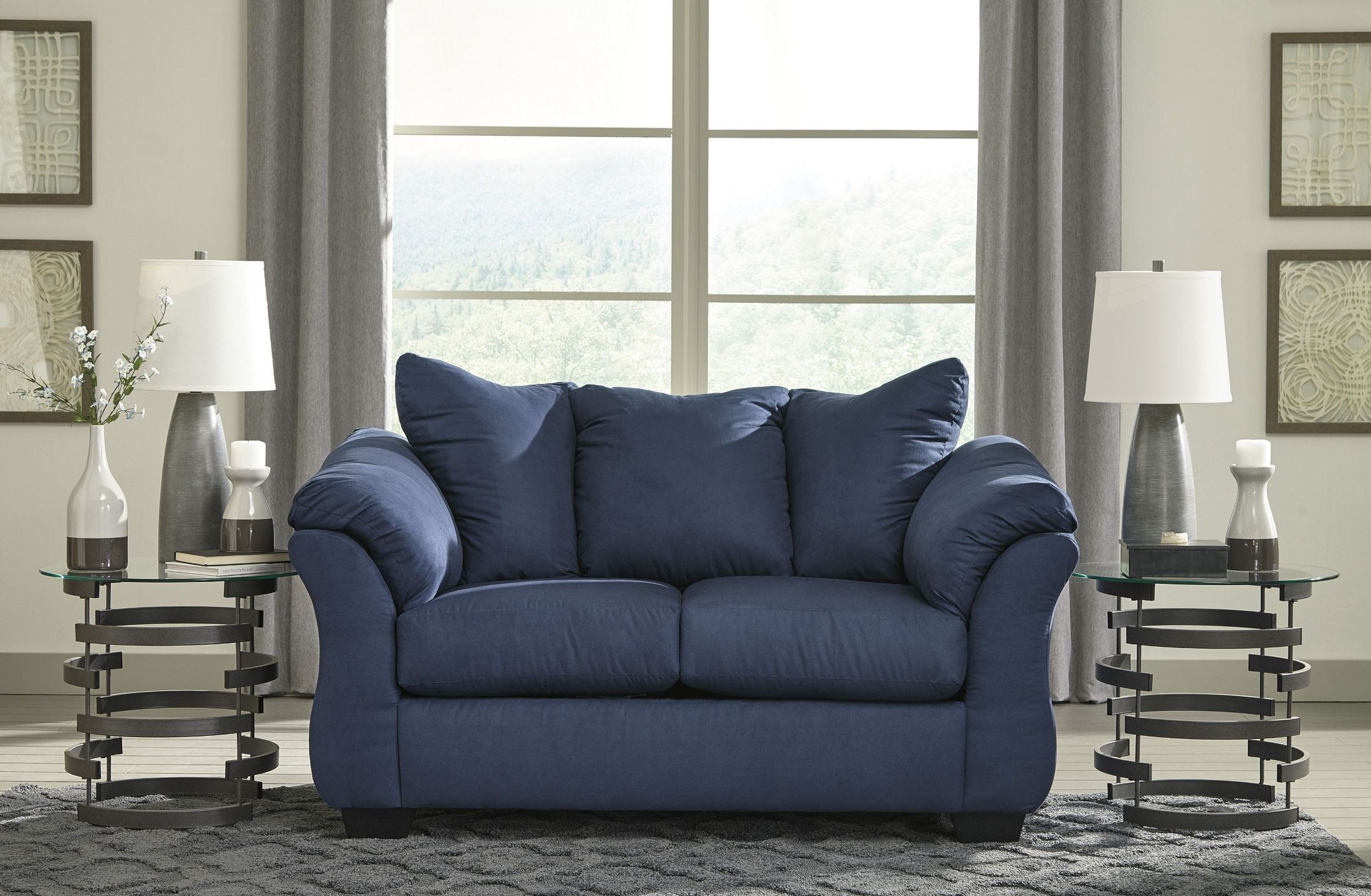Darcy Blue Loveseat from Ashley Coleman Furniture