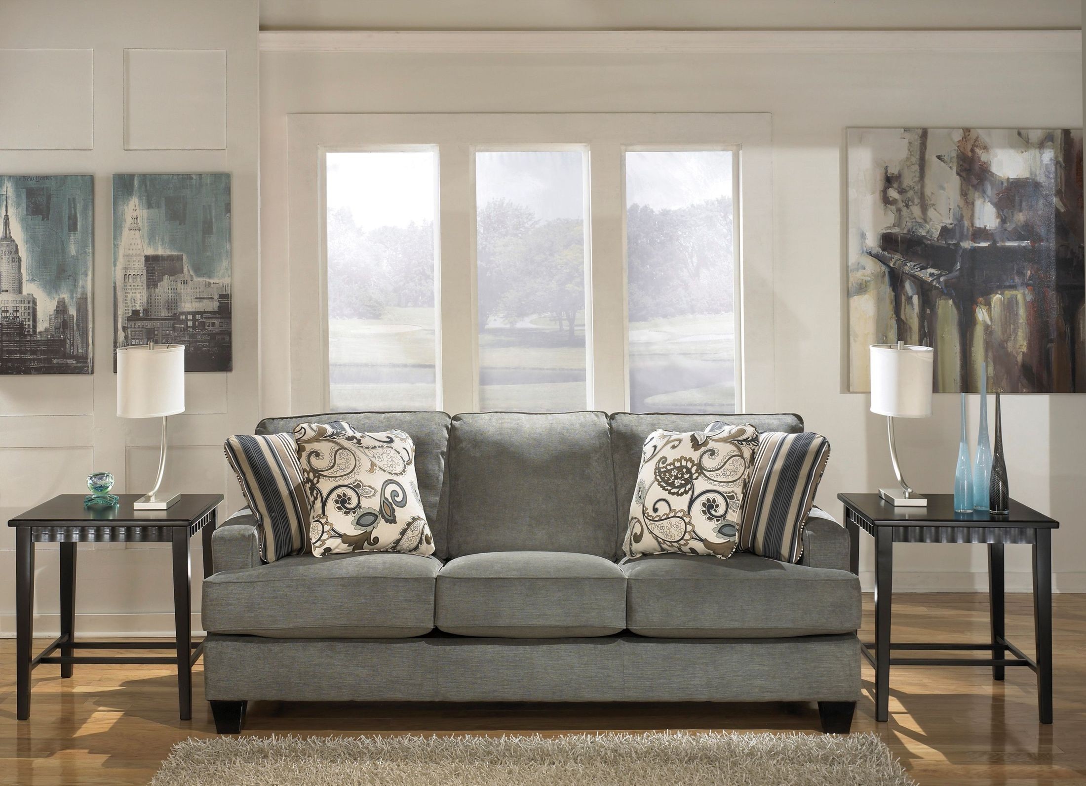 Ashley Furniture Yvette Steel Sofa Image to u