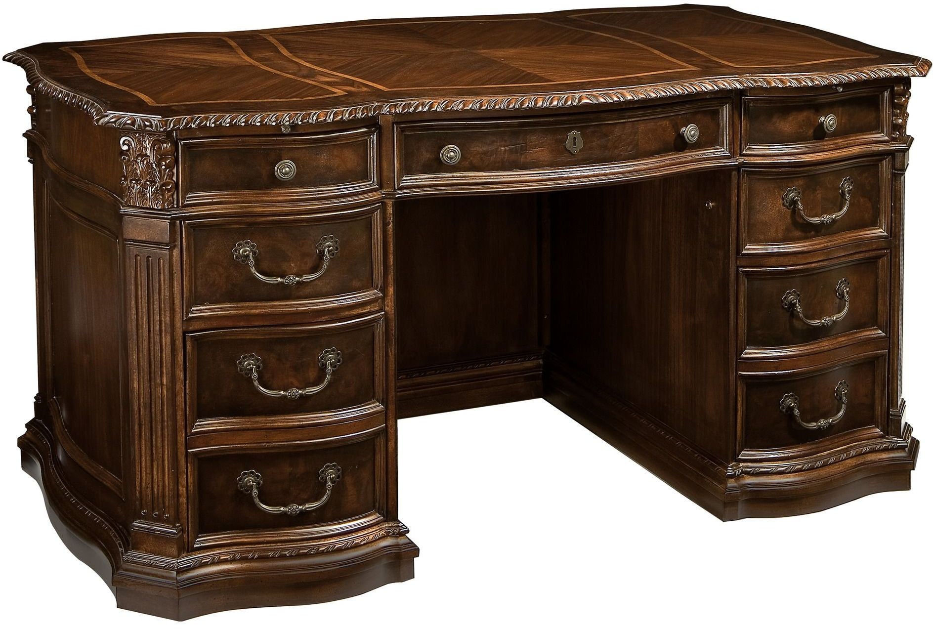Old World Walnut Junior Executive Desk from Hekman Furniture Coleman