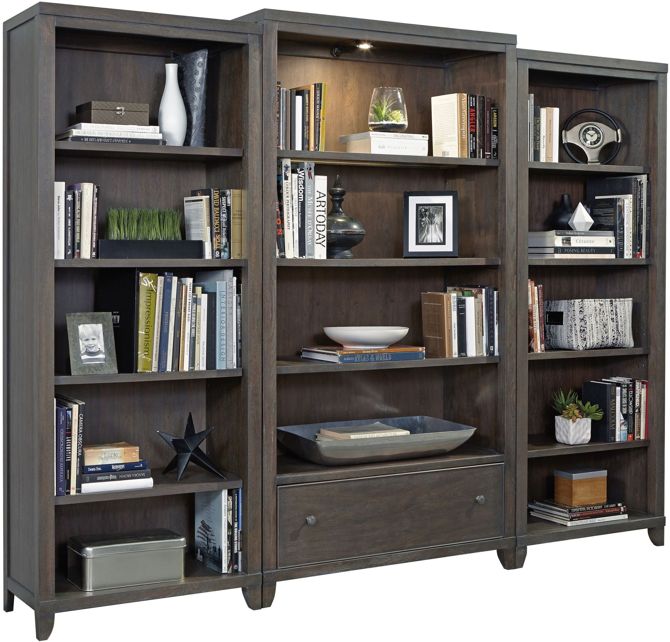 Urban Gray Executive Bookcase Set from Hekman Furniture Coleman Furniture