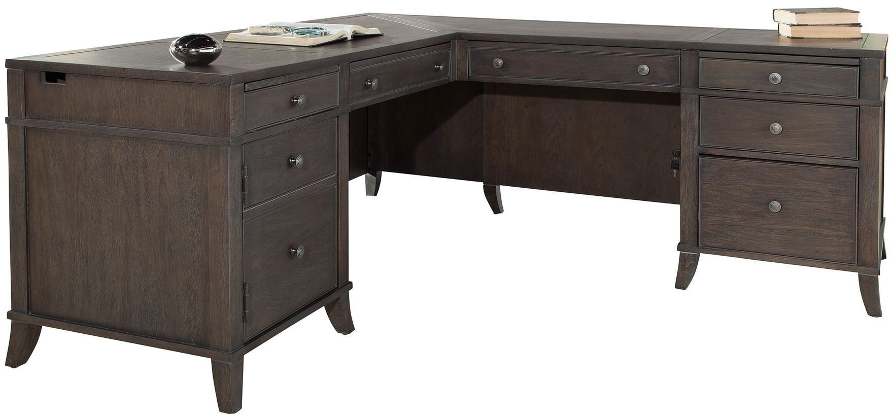 Urban Gray Executive LDesk from Hekman Furniture Coleman Furniture