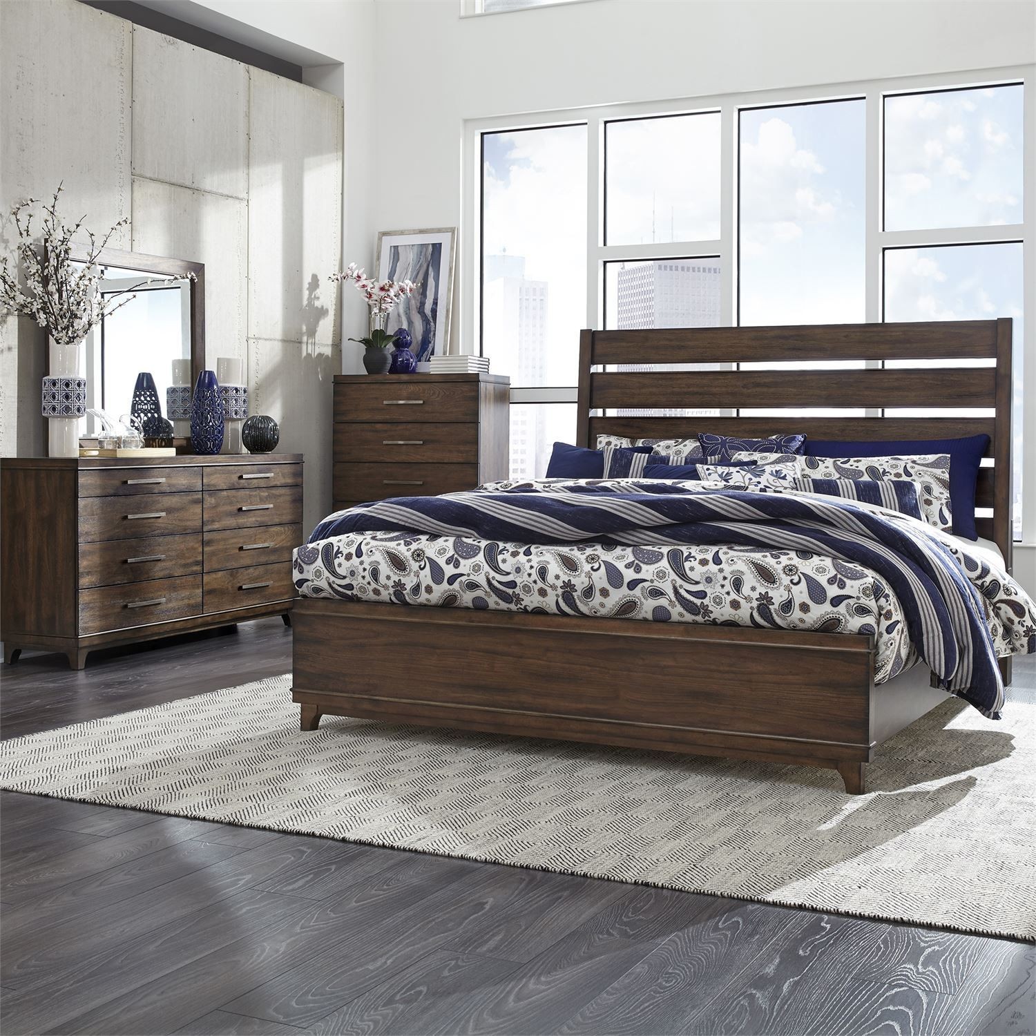 Ventura Blvd Bronze Spice Panel Bedroom Set from Liberty Coleman