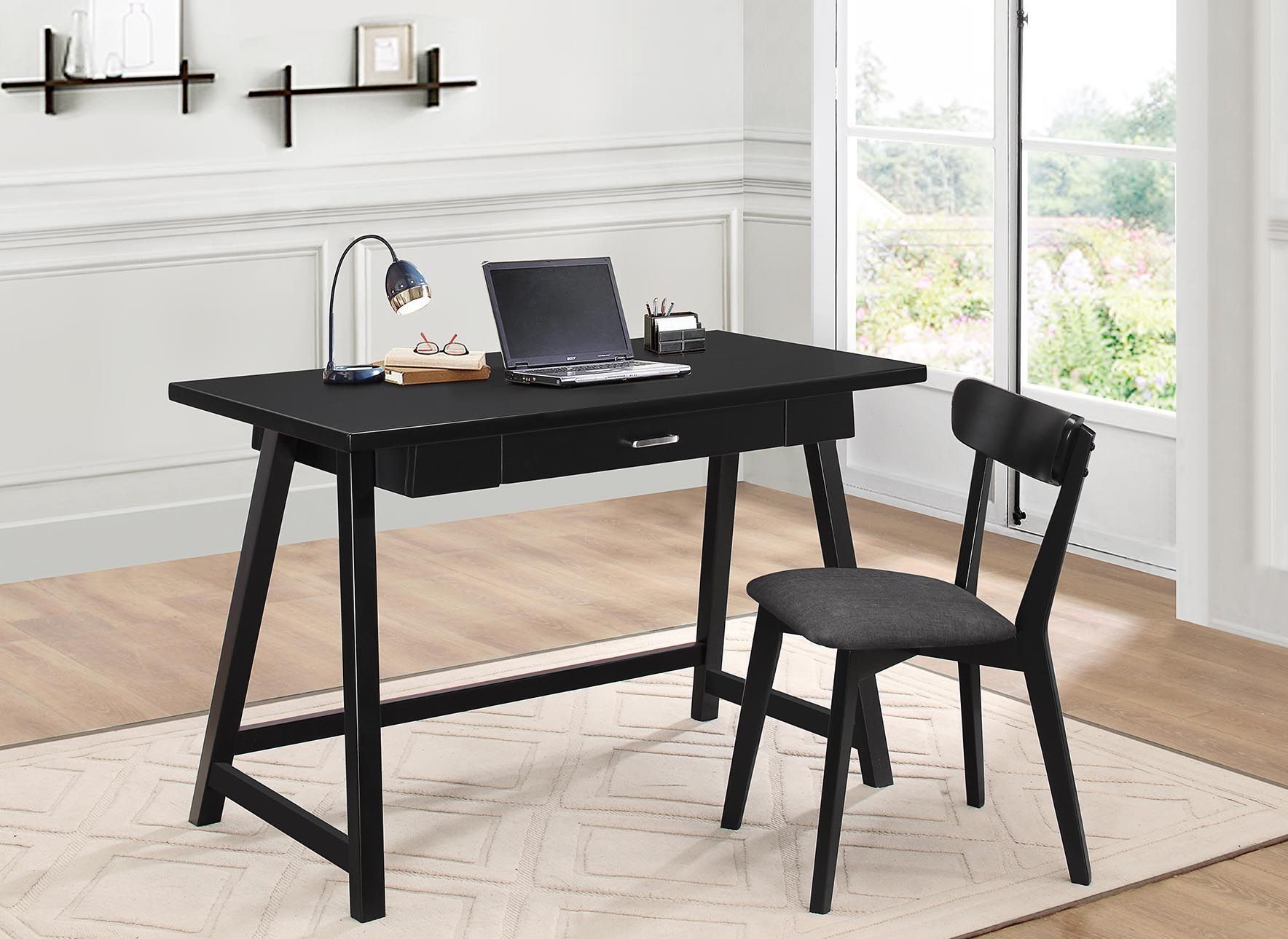 Black 2Pc Desk Set from Coaster Coleman Furniture