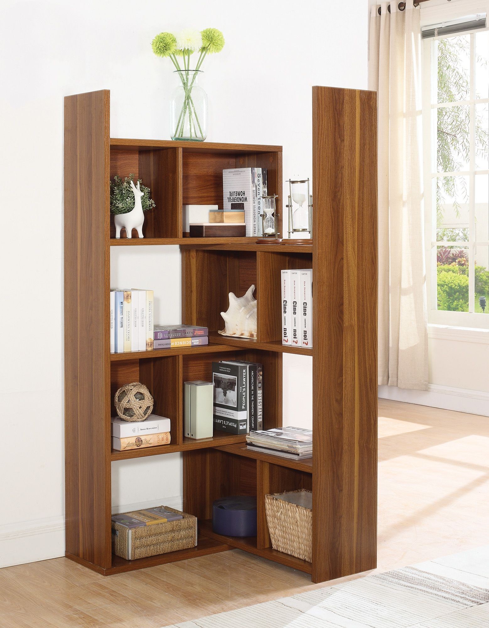 Light Walnut 5 Shelf Bookcase from Coaster Coleman Furniture