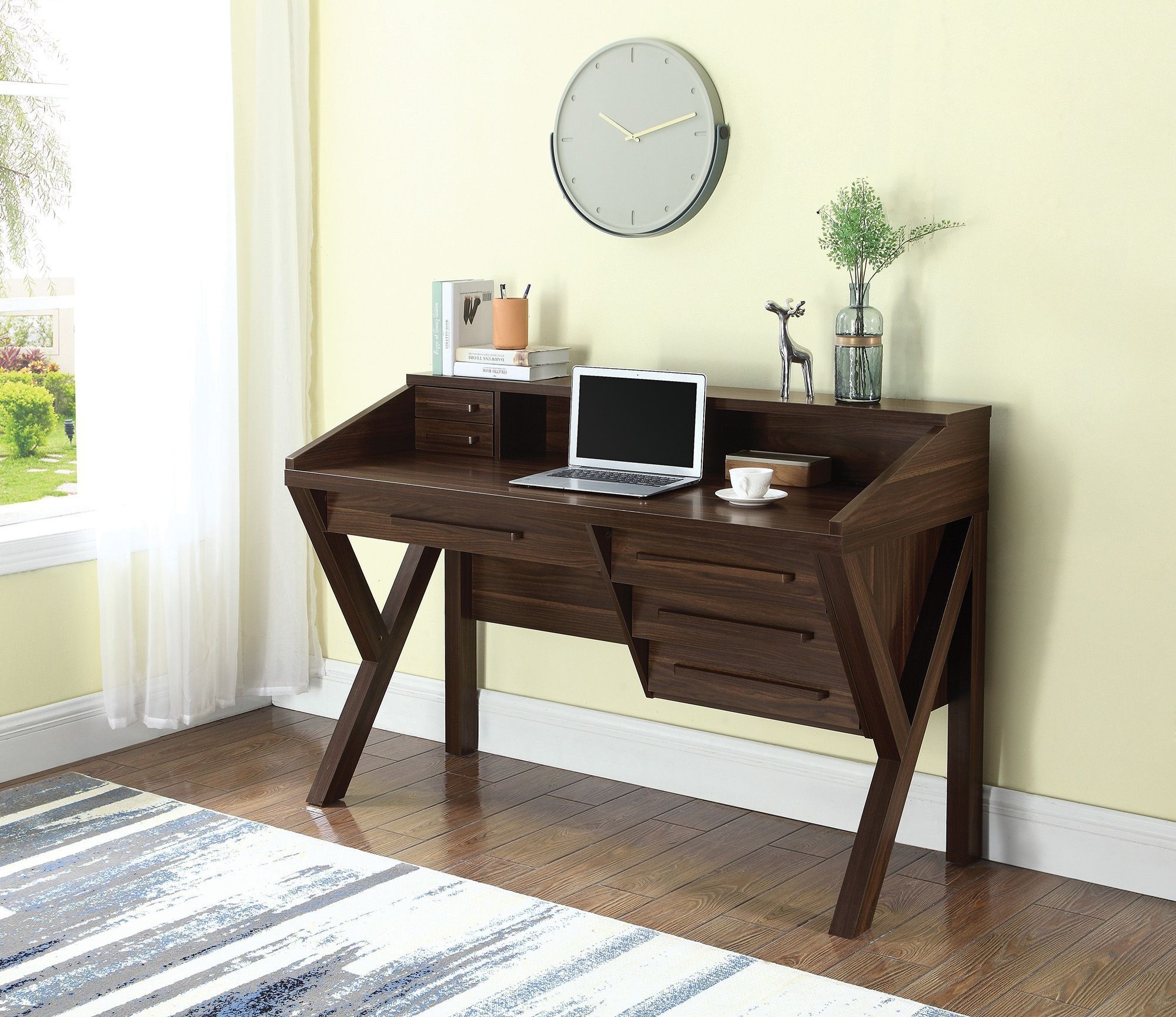 Dark Walnut Writing Desk With Outlet from Coaster Coleman Furniture