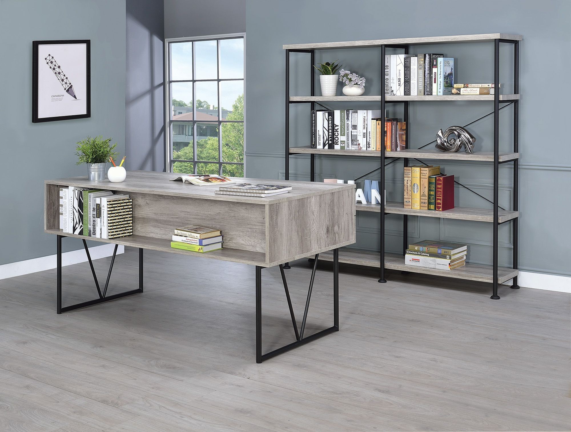 Analiese Gray Driftwood Writing Desk from Coaster Coleman Furniture