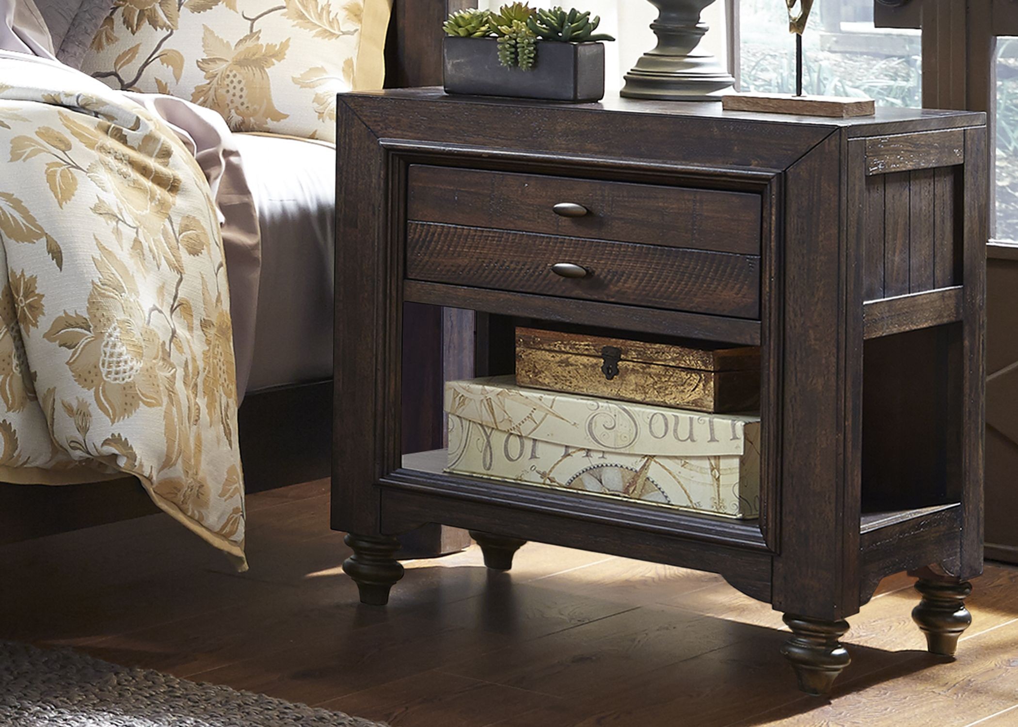 Catawba Hills Peppercorn Poster Bedroom Set from Liberty Coleman