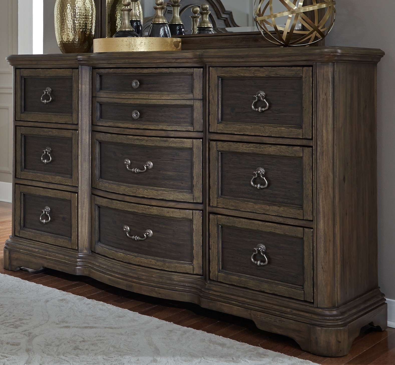 Valley Springs Brown and Beige 9 Drawer Dresser from Liberty Coleman