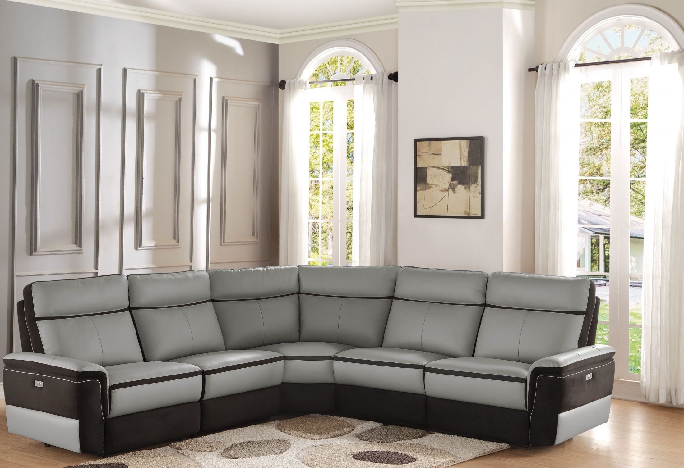 Laertes Gray Power Reclining Sectional from Homelegance Coleman Furniture