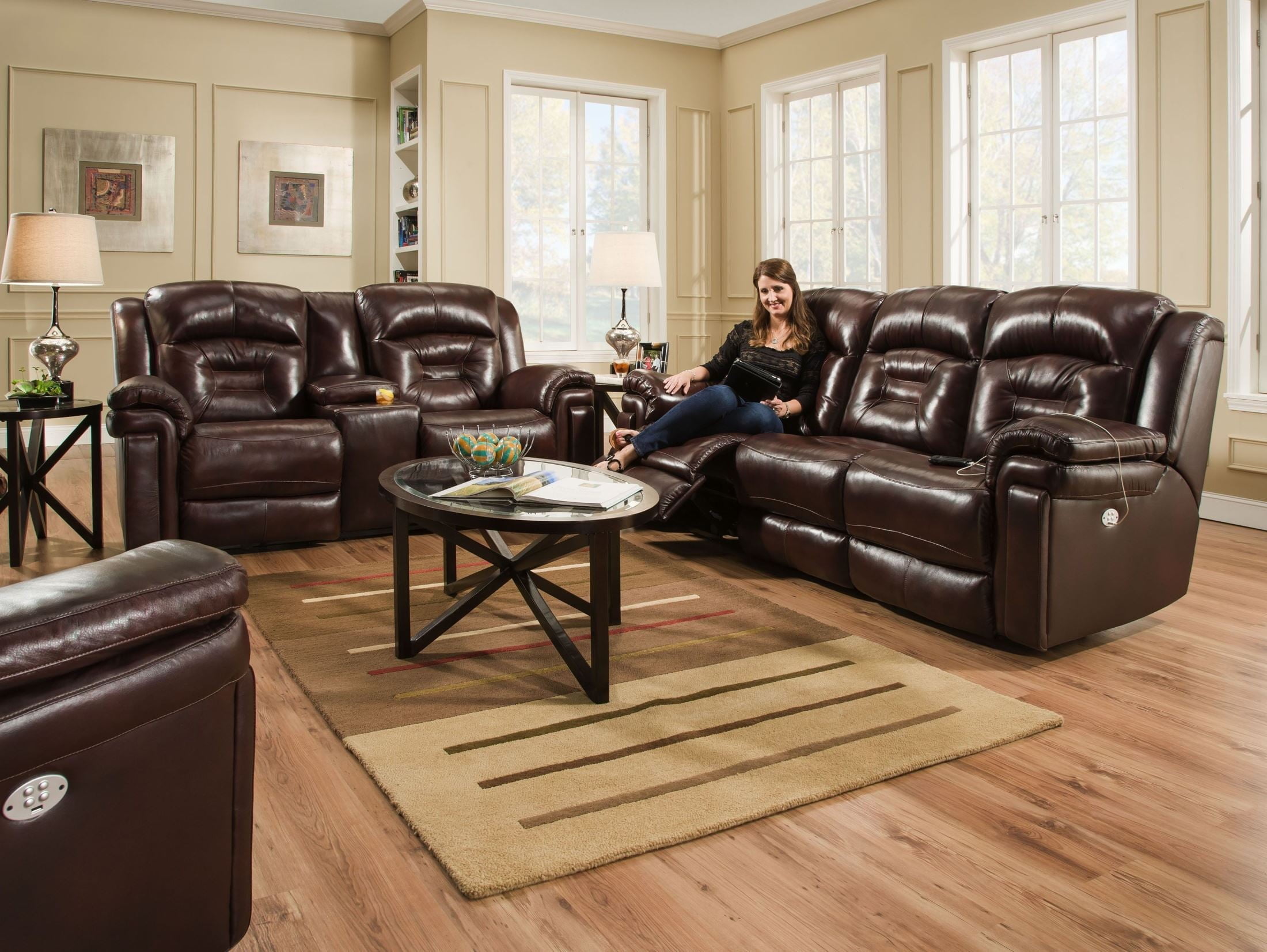 Alfresco Hickory Power Reclining Living Room Set from ...
