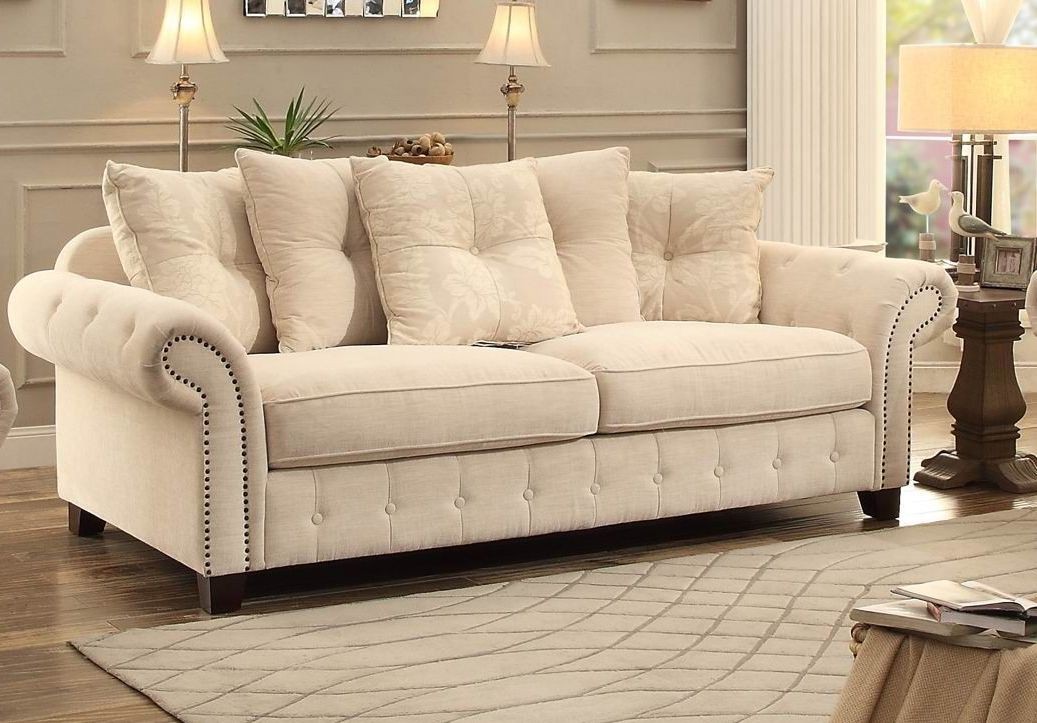 Vicarrage Cream Tufted Sofa from Homelegance Coleman Furniture