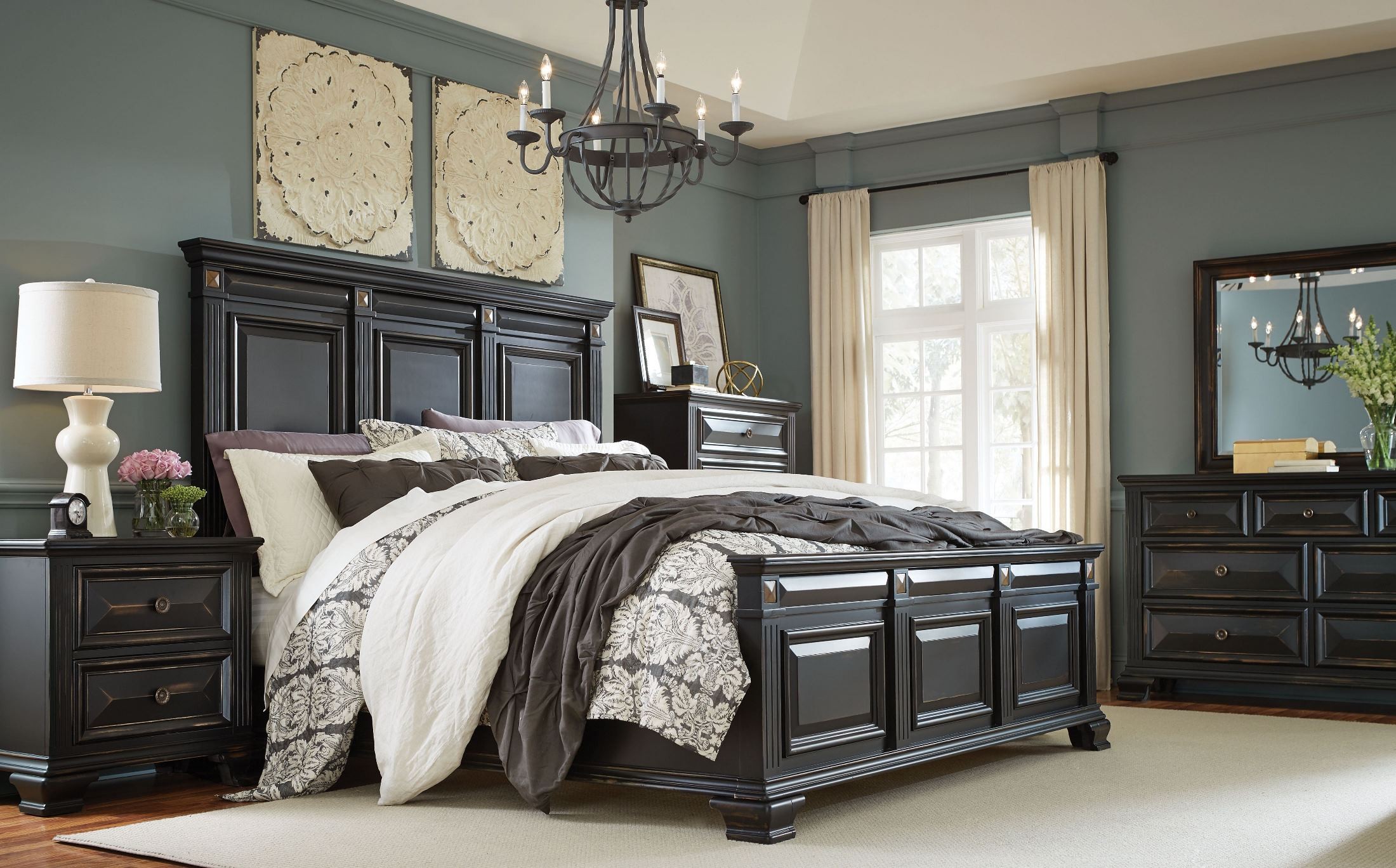 Passages Vintage Black Panel Bedroom  Set from Standard 