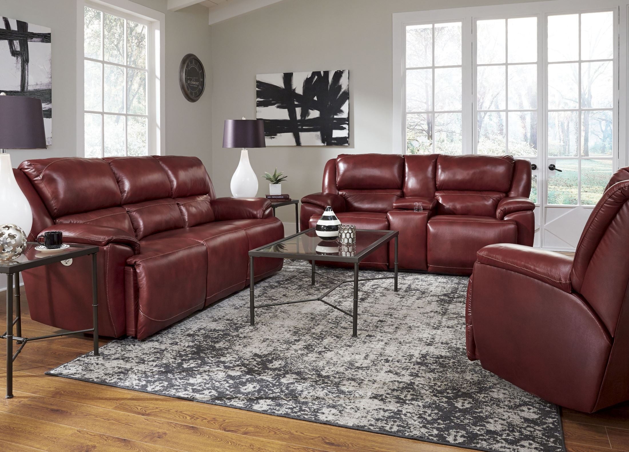 Majestic Red Reclining Living Room Set from Southern Motion Coleman