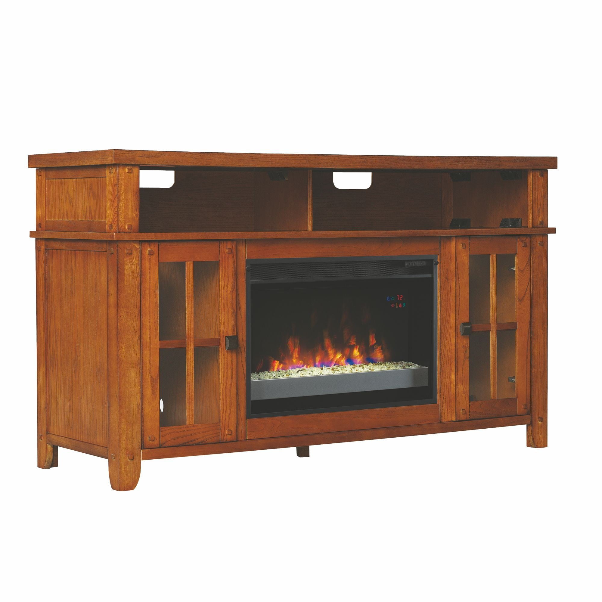 ClassicFlame Oak Dakota TV Stand from Twin Star International Coleman