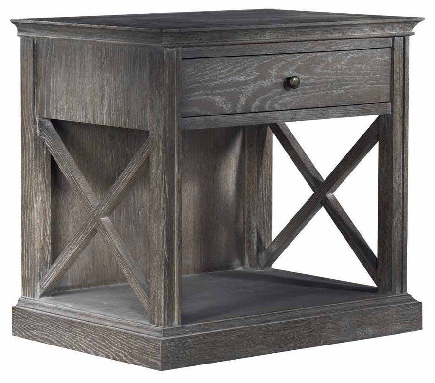 French Casement Gray Accent Table from Curations Limited Coleman