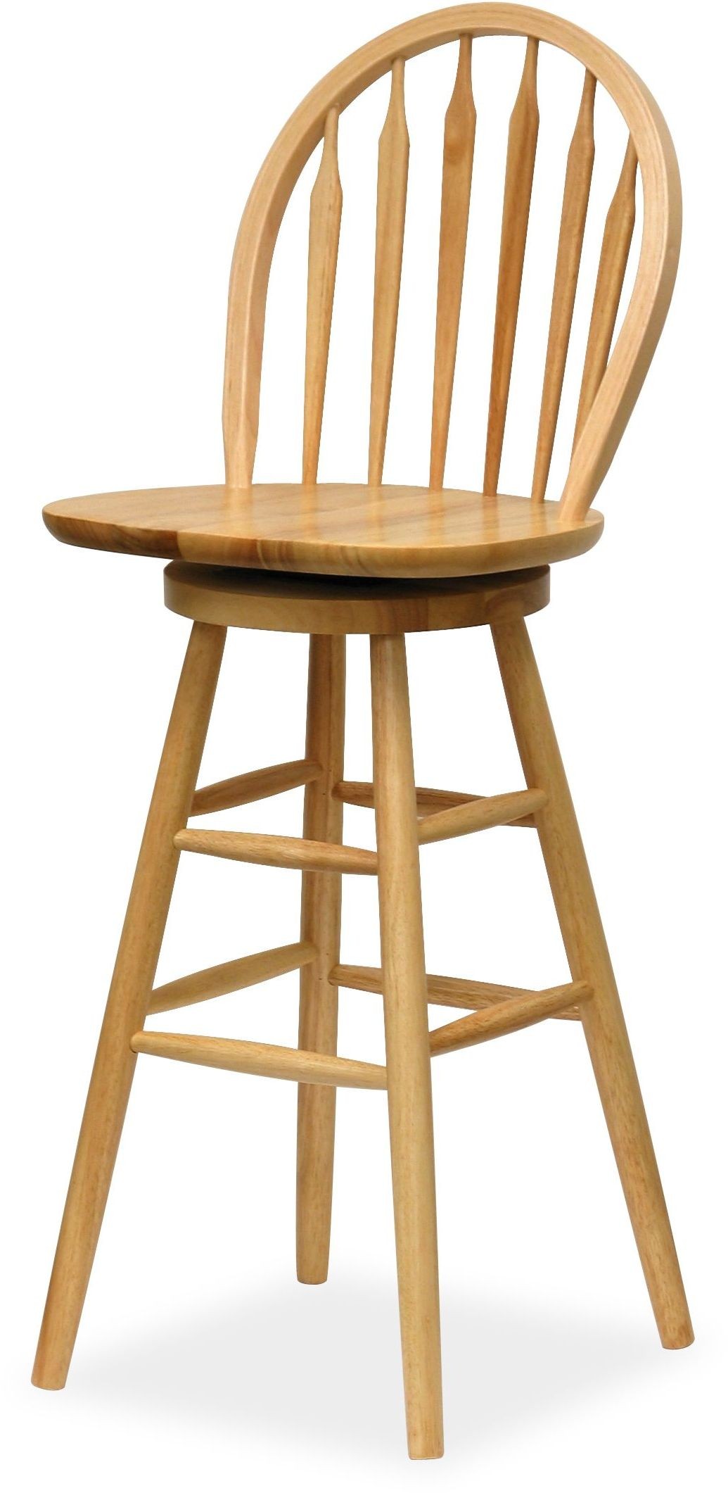 Wagner Beech 30" Windsor Swivel Seat Bar Stool Set of 2 from