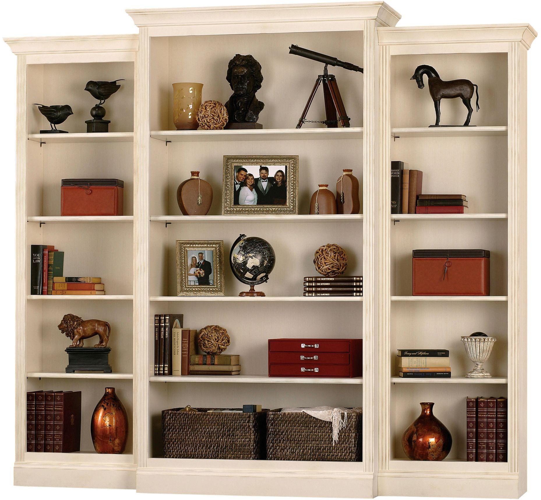 Oxford Antique Vanilla Bookcase Set from Howard Miller Coleman Furniture