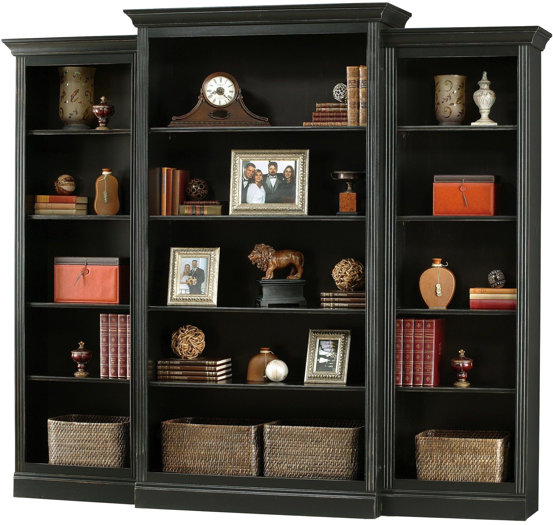 Oxford Antique Black Bookcase Set from Howard Miller Coleman Furniture