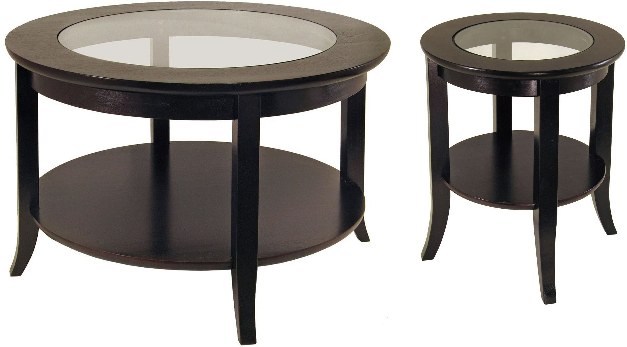 Genoa Glass inset Coffee Table from WinsomeWood Coleman Furniture