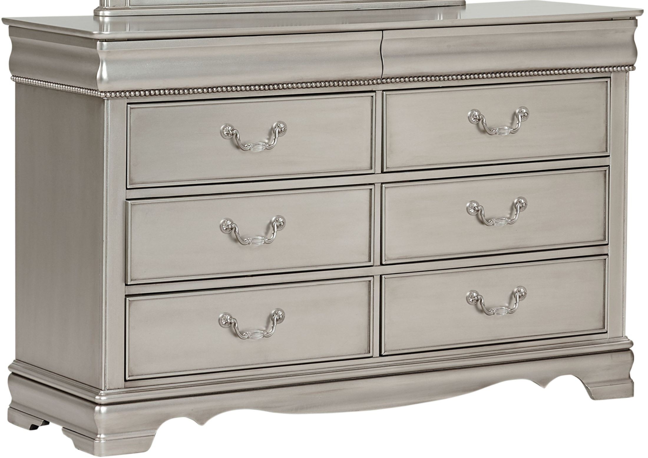 Jessica Silver Posh Silver 8 Drawers Dresser from Standard Furniture